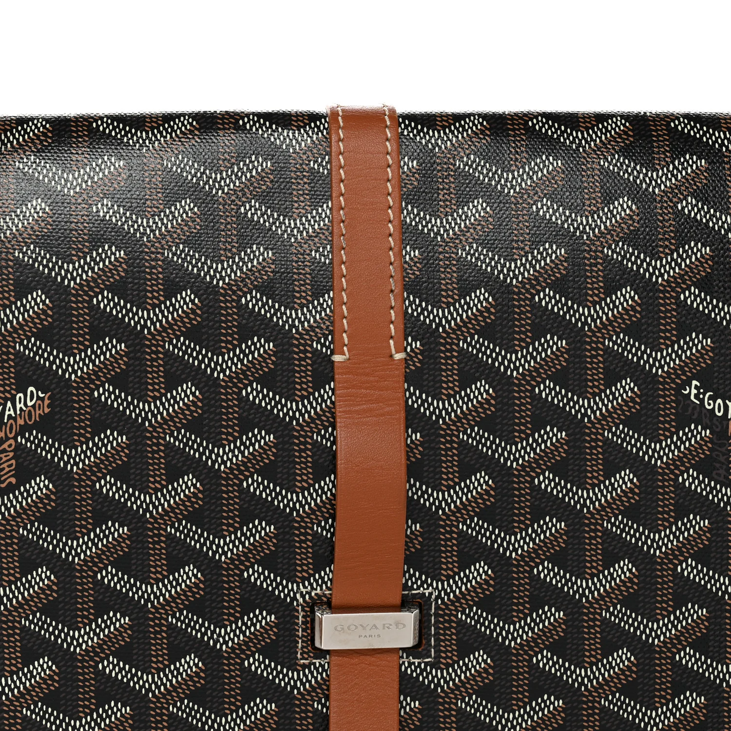 Goyardine Belvedere II MM Messenger Bag Black Gold - Image 7