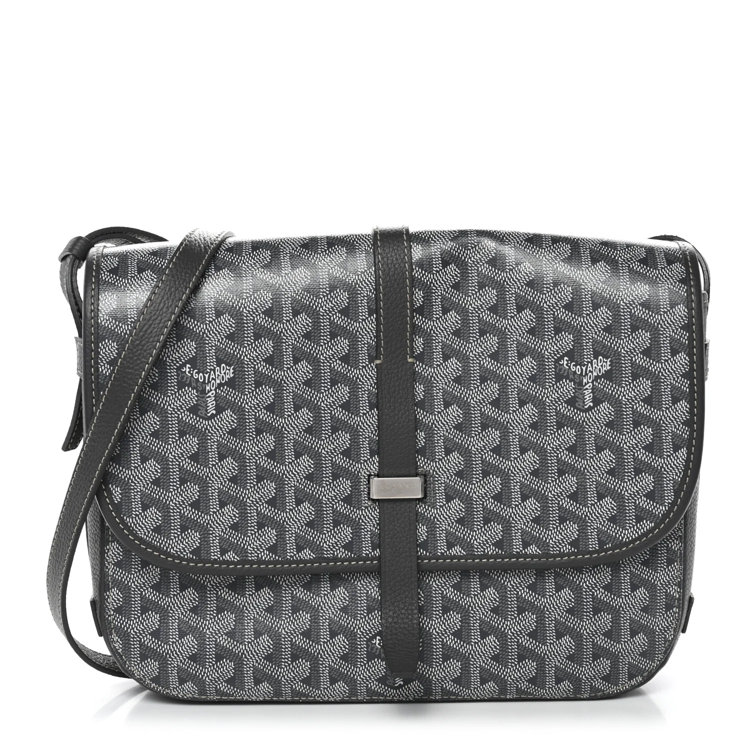 Goyardine Belvedere II MM Messenger Bag Grey
