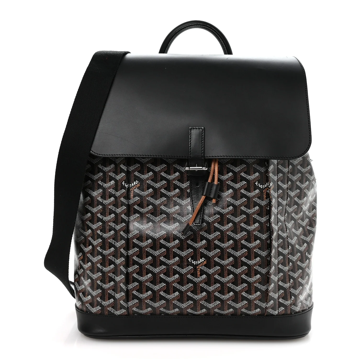 Goyardine Calfskin Alpin MM Backpack Black