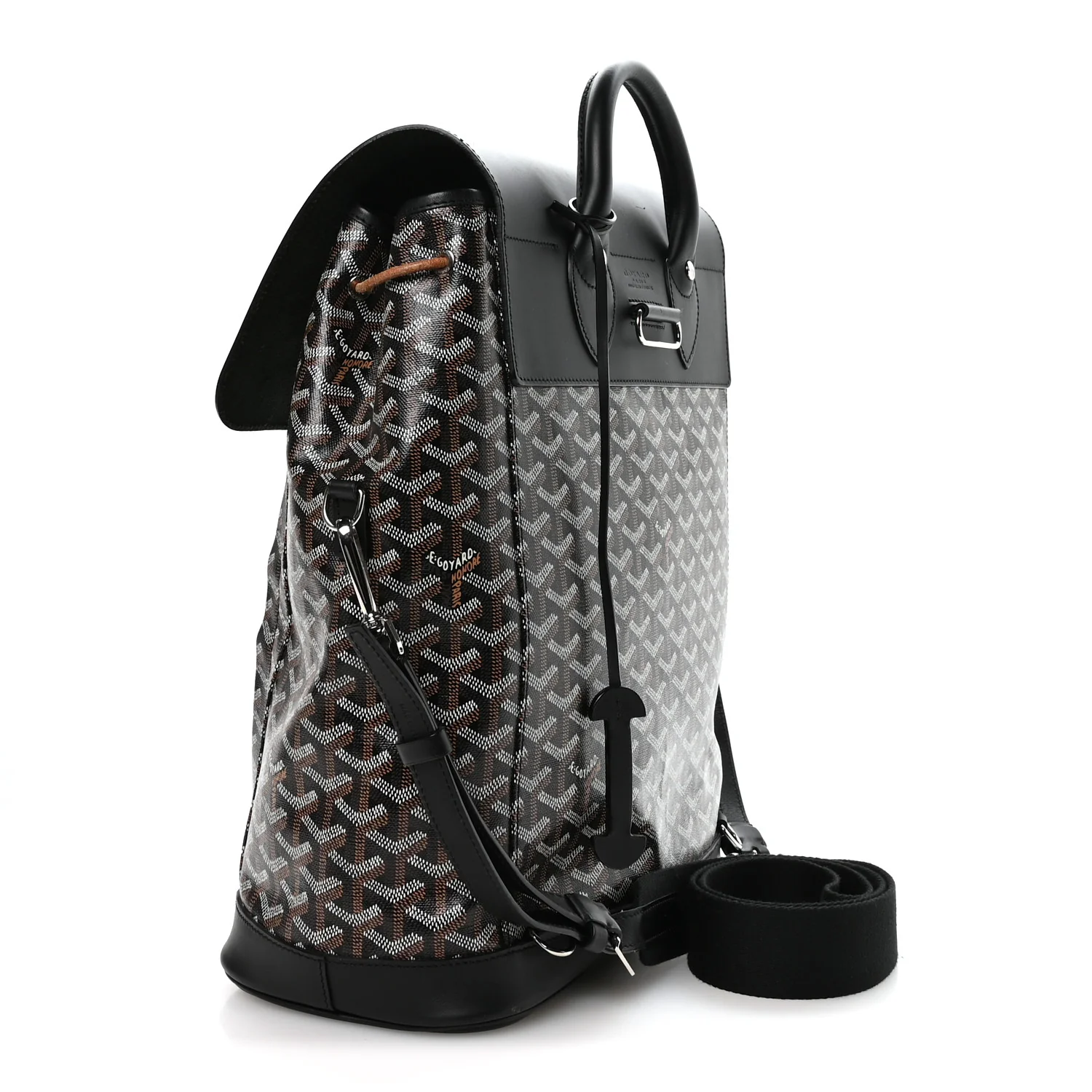 Goyardine Calfskin Alpin MM Backpack Black - Image 3