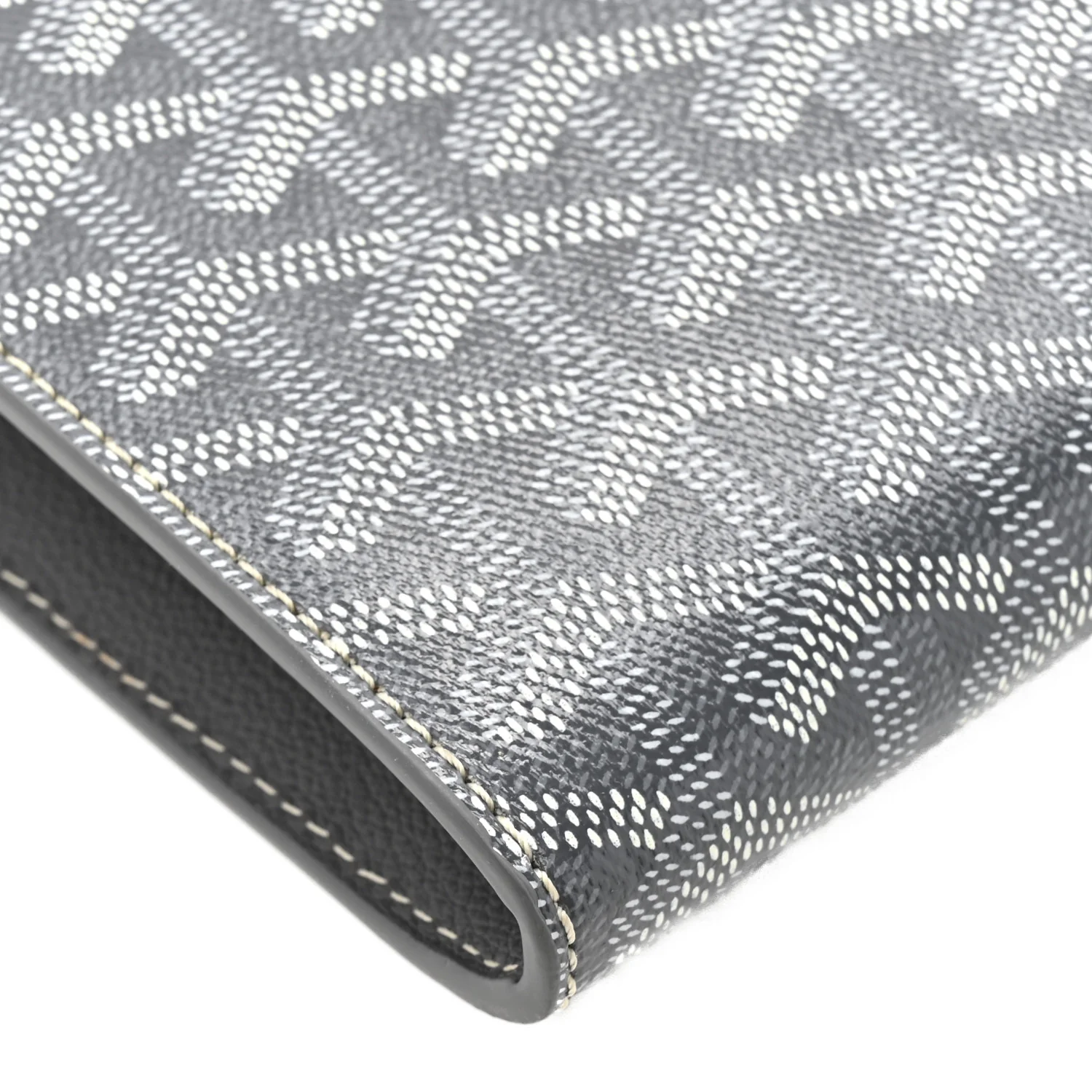 Goyardine Calfskin Chypre Wallet Pouch Grey - Image 11