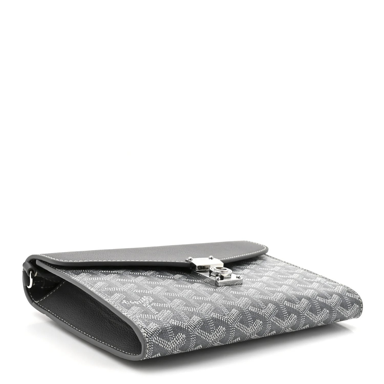 Goyardine Calfskin Chypre Wallet Pouch Grey - Image 4