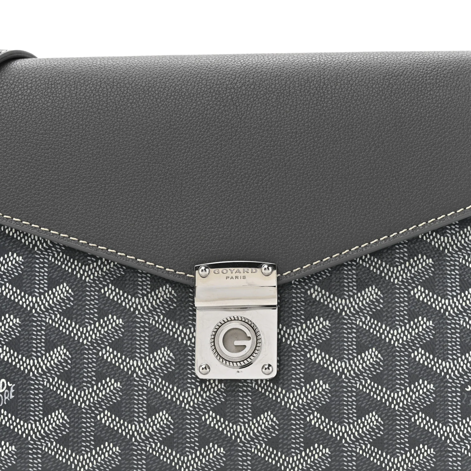 Goyardine Calfskin Chypre Wallet Pouch Grey - Image 7