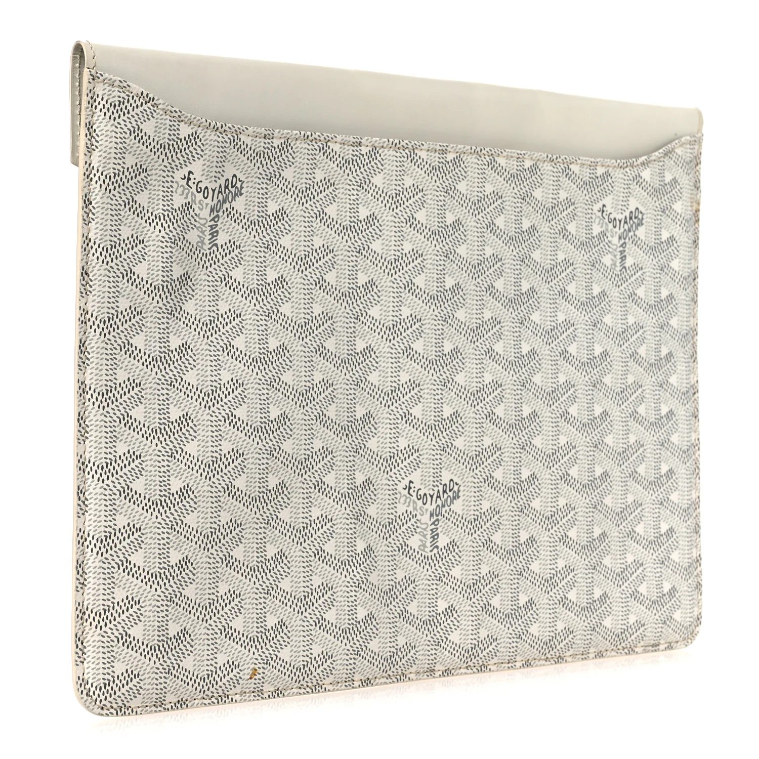 Goyardine Camondo MM Horizontal Clutch White - Image 3