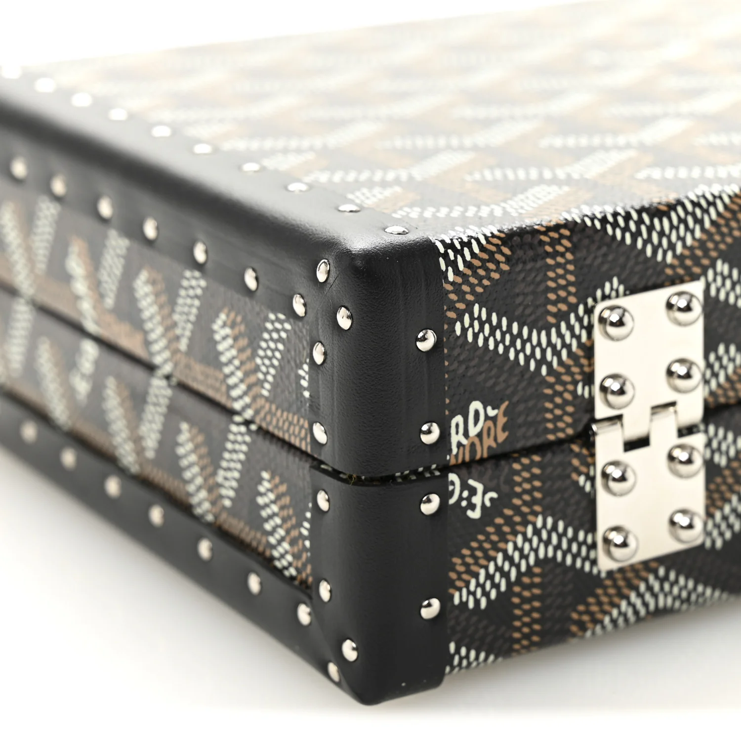 Goyardine Minaudiere Trunk Bag Black - Image 9