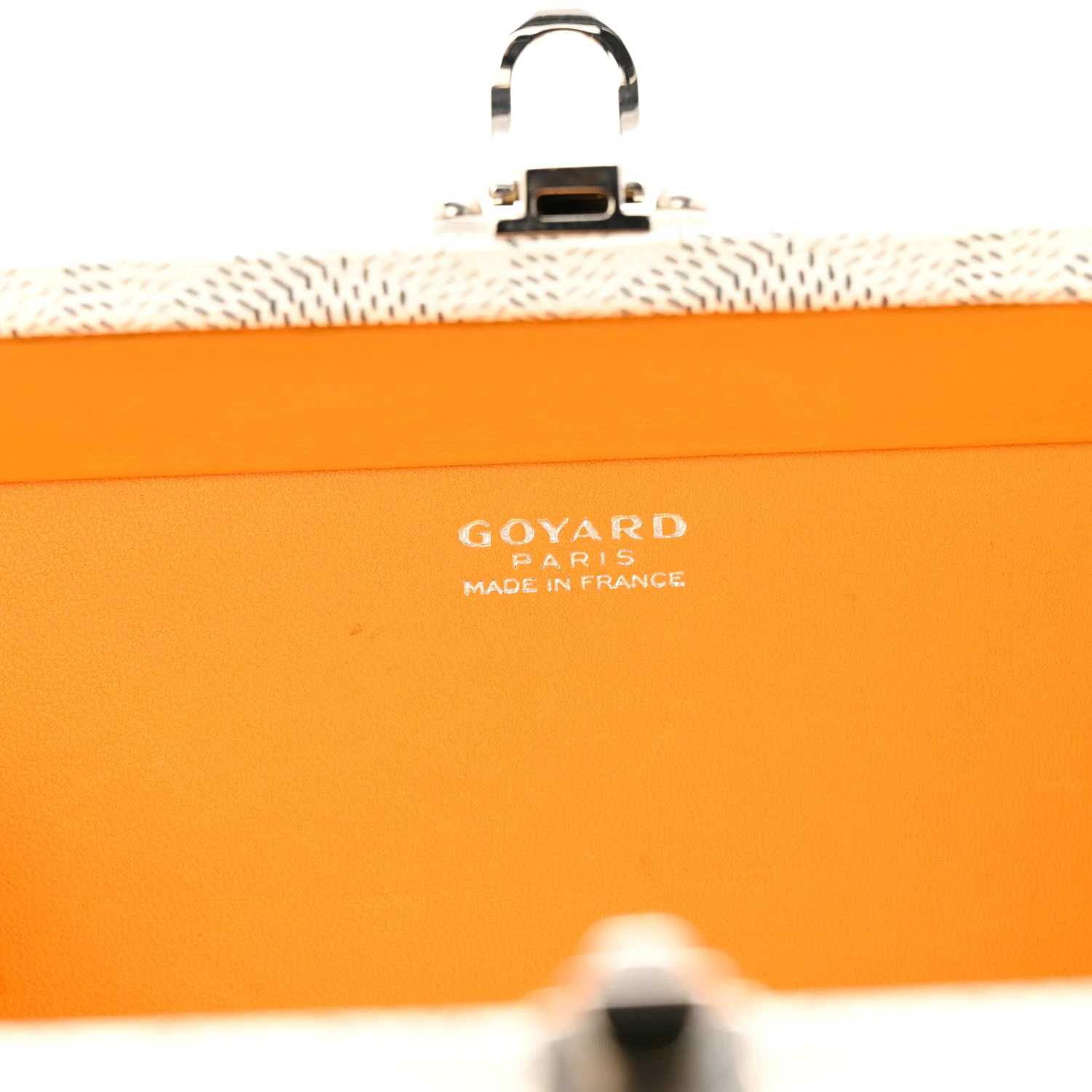 Goyardine Minaudiere Trunk Bag White - Image 6