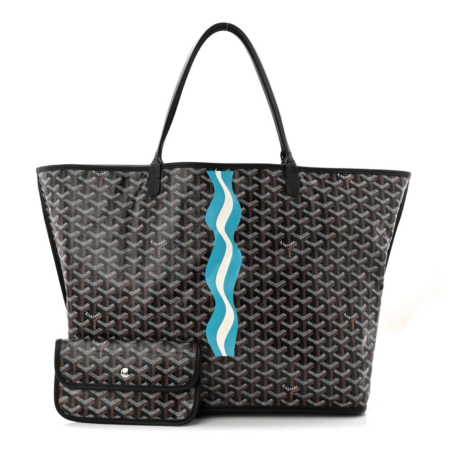 Goyardine Onde Millesime Reversible Anjou GM Black - Image 4