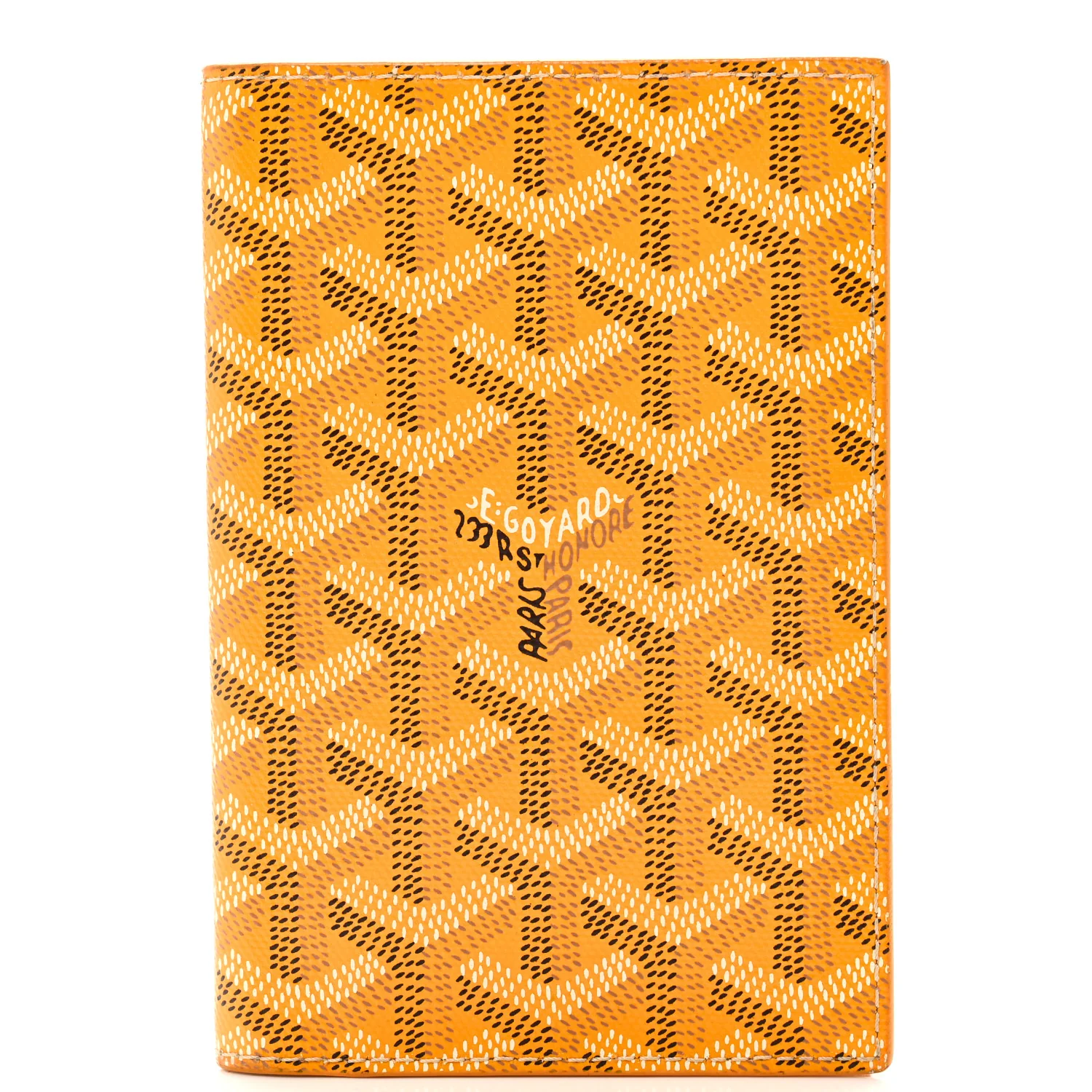 Goyardine Passport Wallet Yellow - Image 7