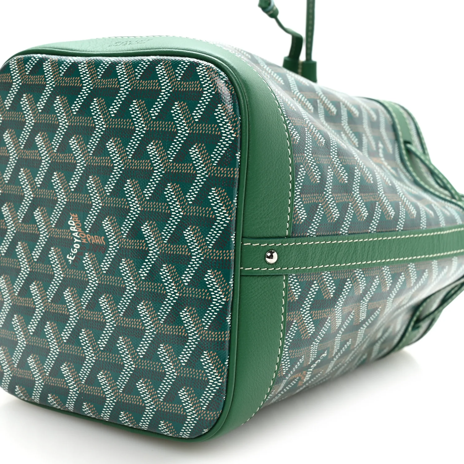Goyardine Petit Flot Bucket Bag PM Green - Image 9