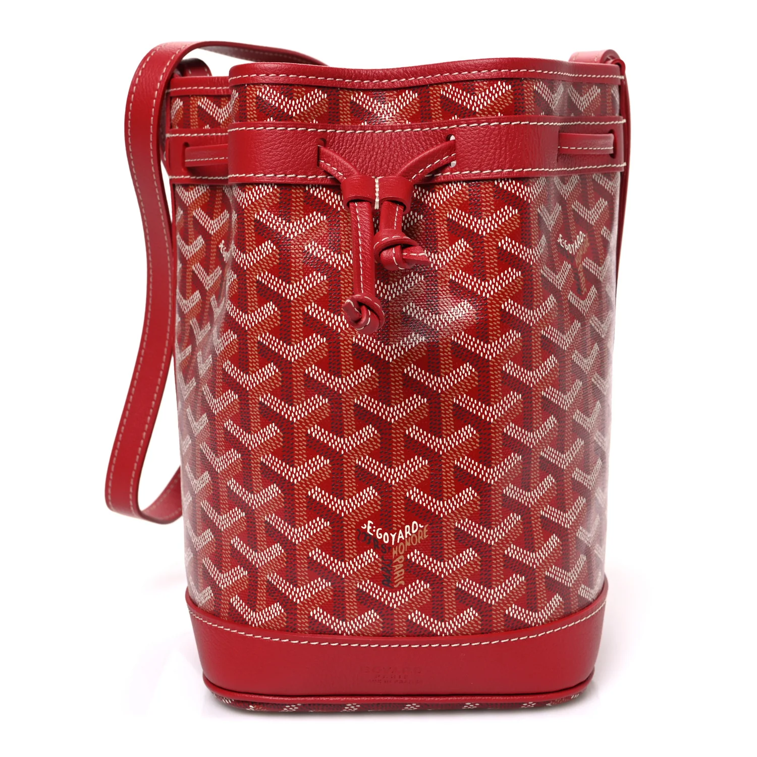 Goyardine Petit Flot Bucket Bag PM Red