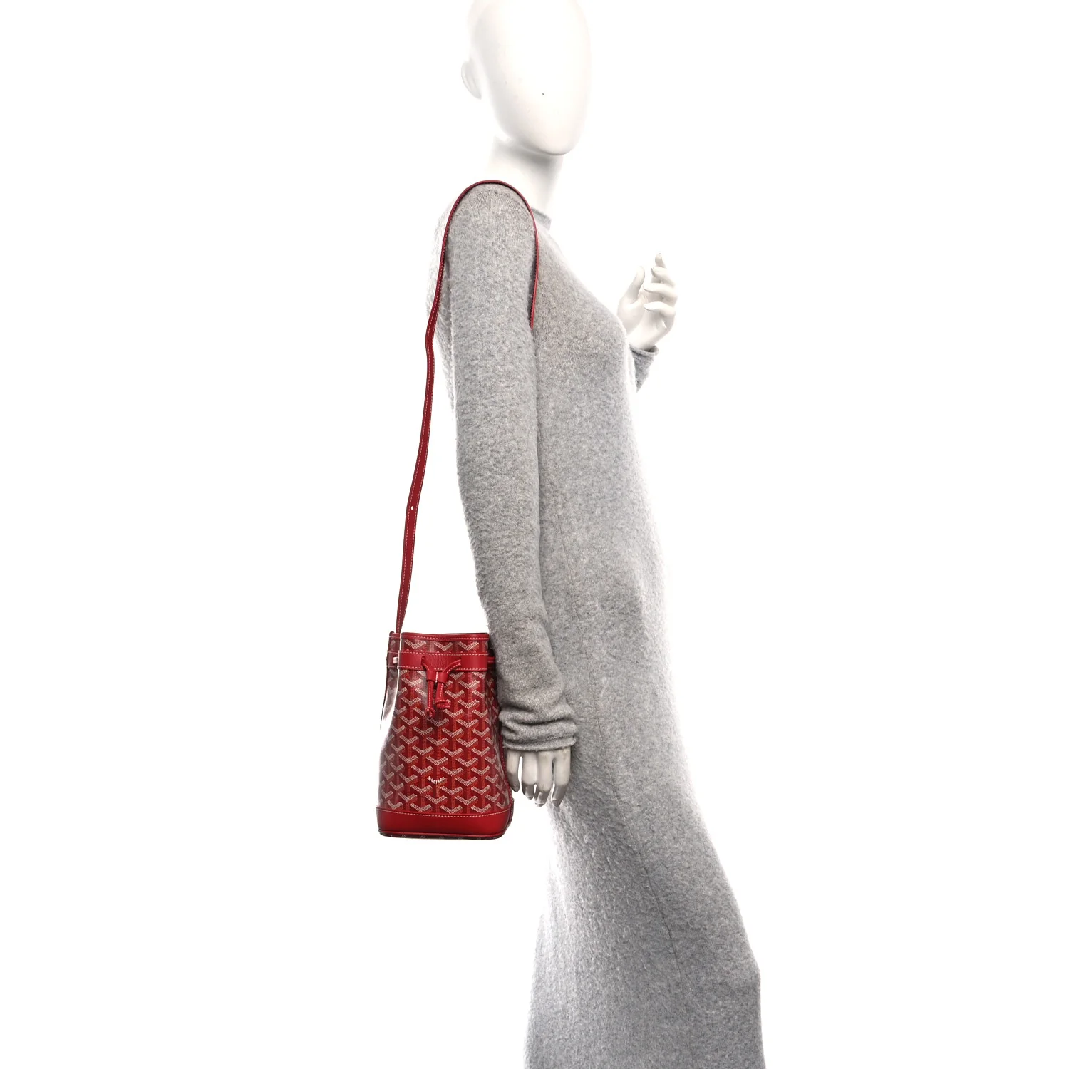 Goyardine Petit Flot Bucket Bag PM Red - Image 2