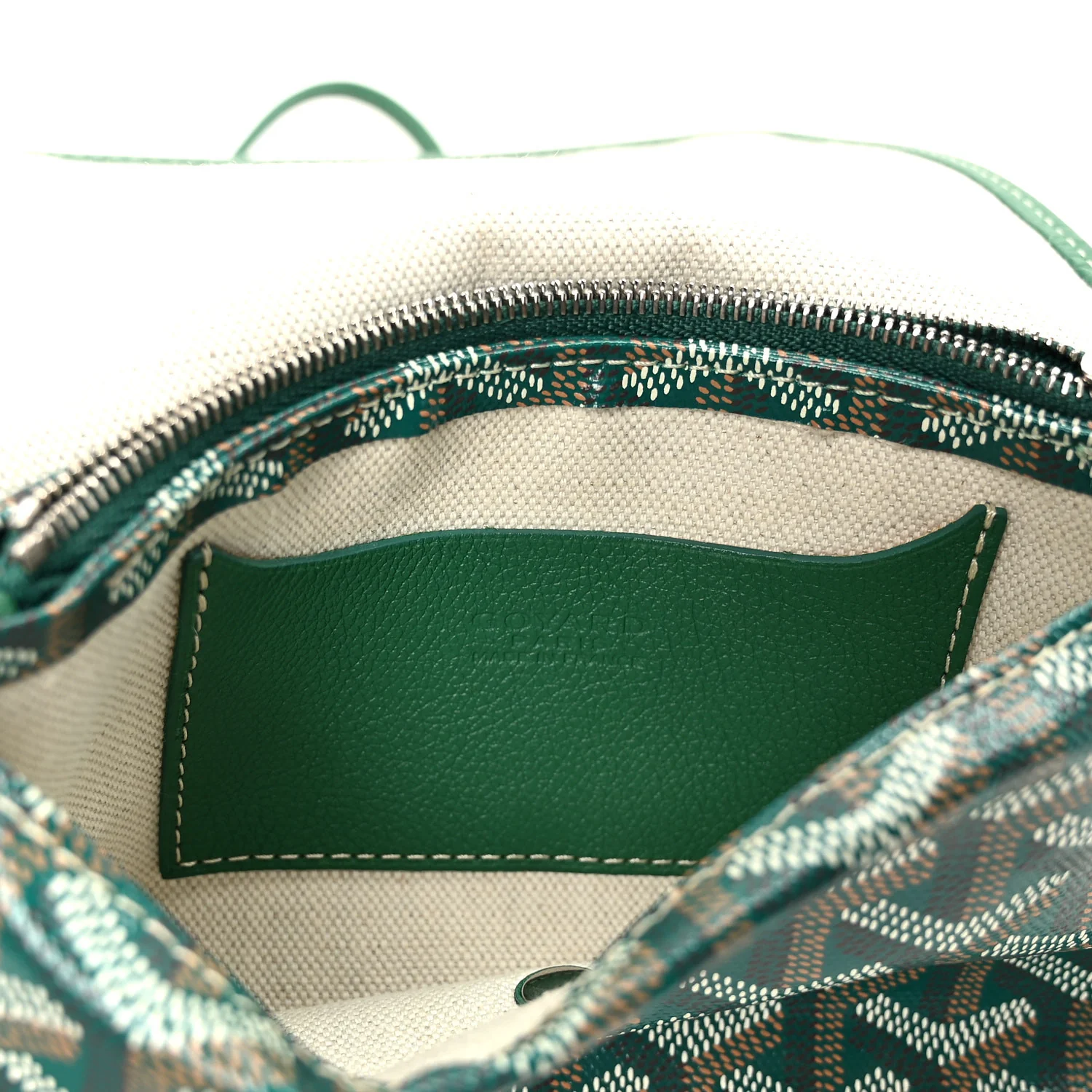 Goyardine Plumet Wallet Clutch Green - Image 8
