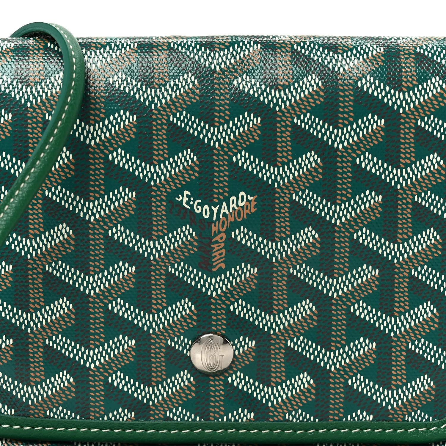 Goyardine Plumet Wallet Clutch Green - Image 9