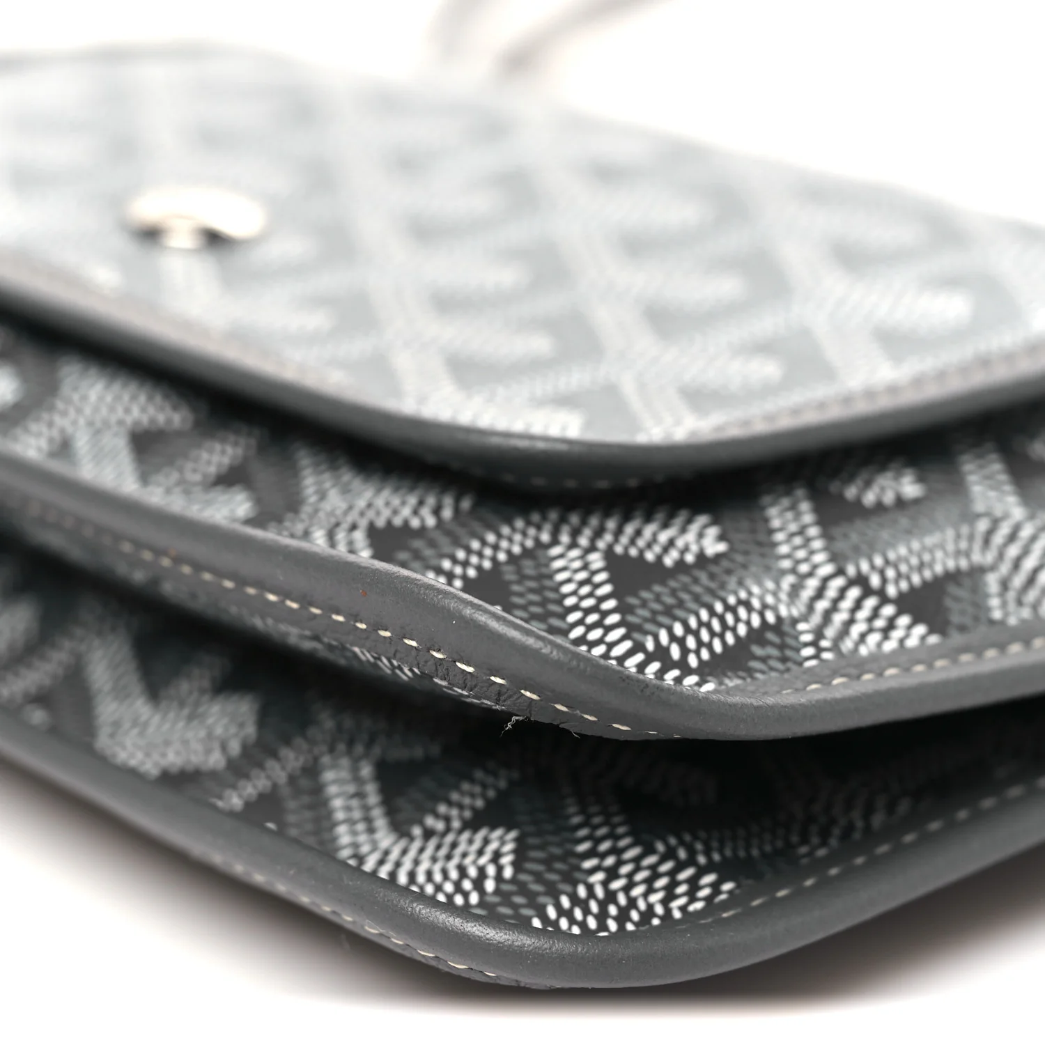 Goyardine Plumet Wallet Clutch Grey - Image 9