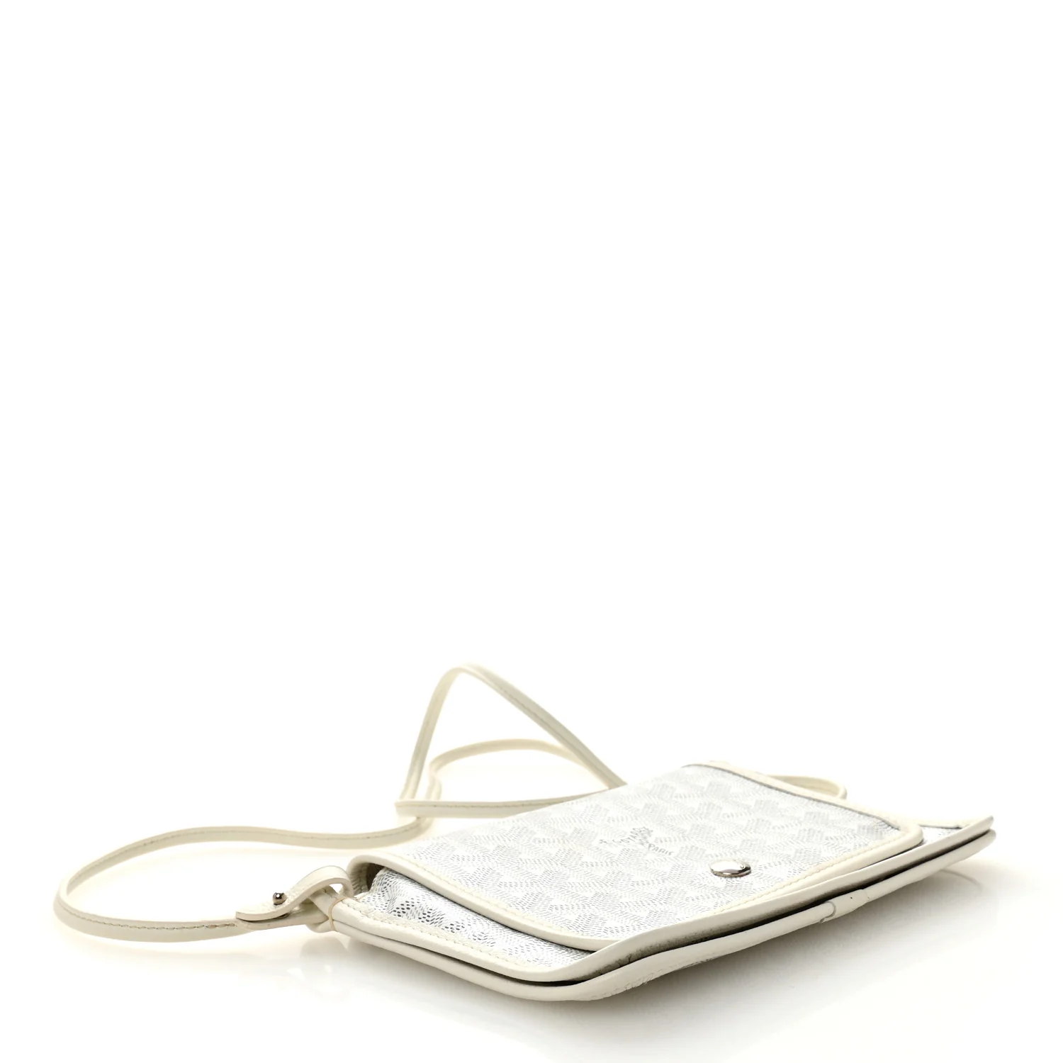Goyardine Plumet Wallet Clutch White - Image 4