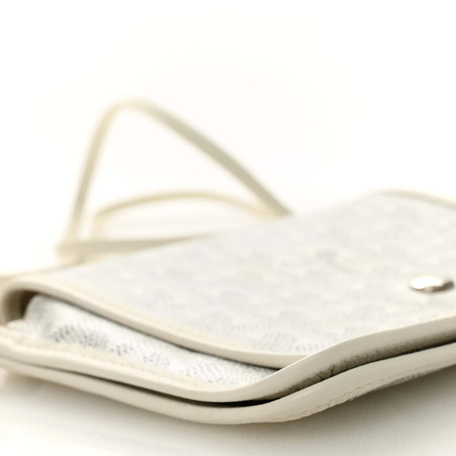 Goyardine Plumet Wallet Clutch White - Image 8
