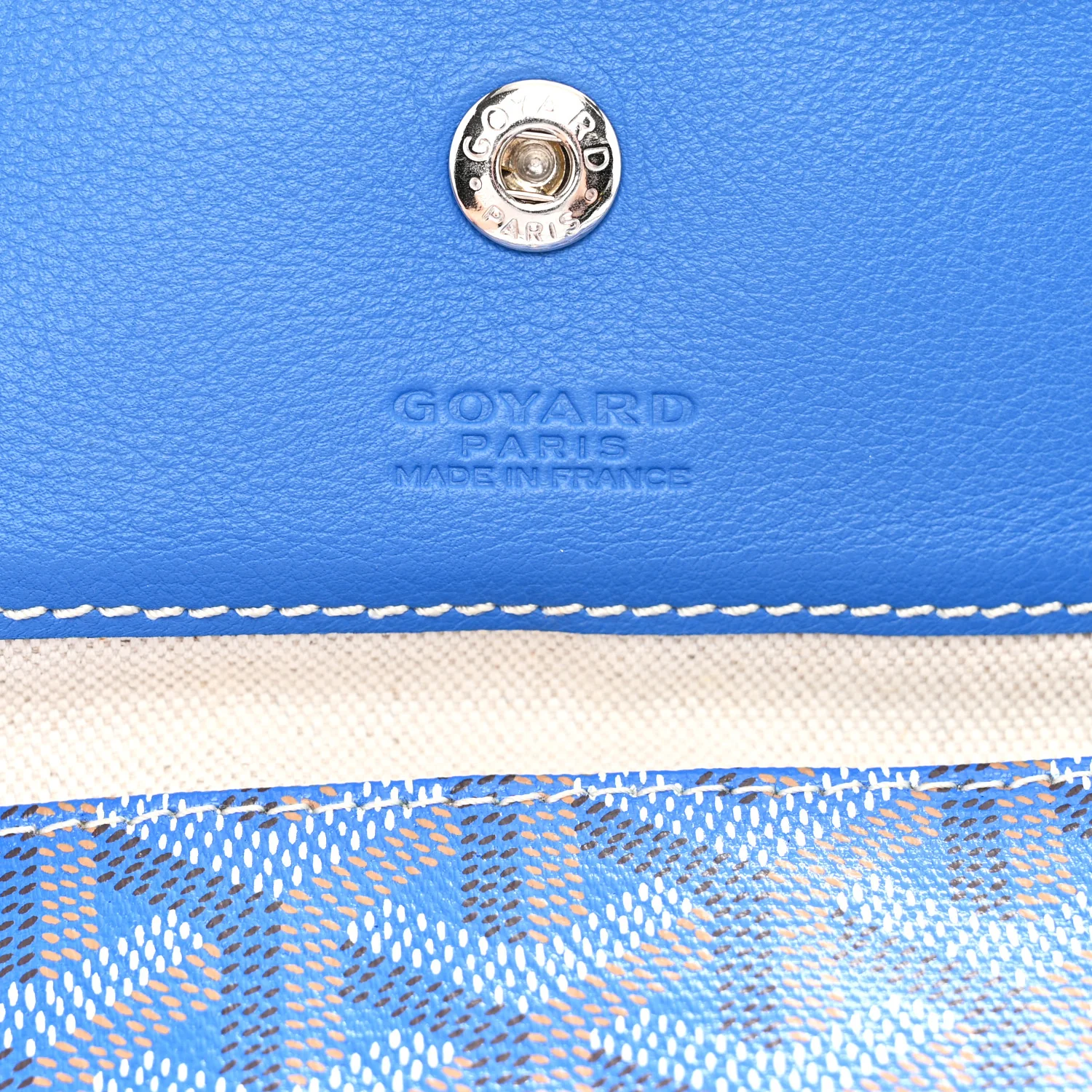 Goyardine Reversible Anjou PM Sky Blue - Image 10