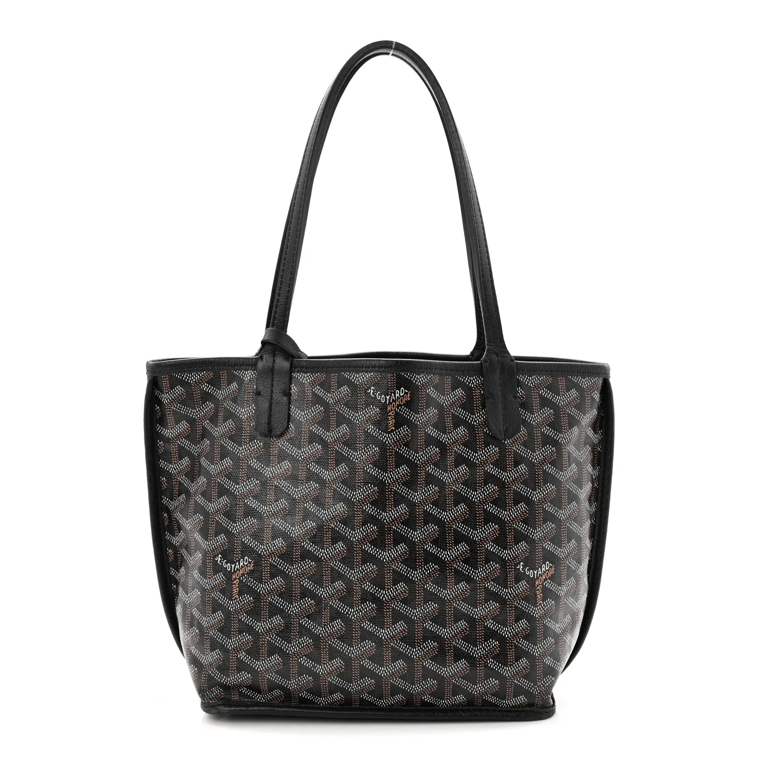 Goyardine Reversible Mini Anjou Black