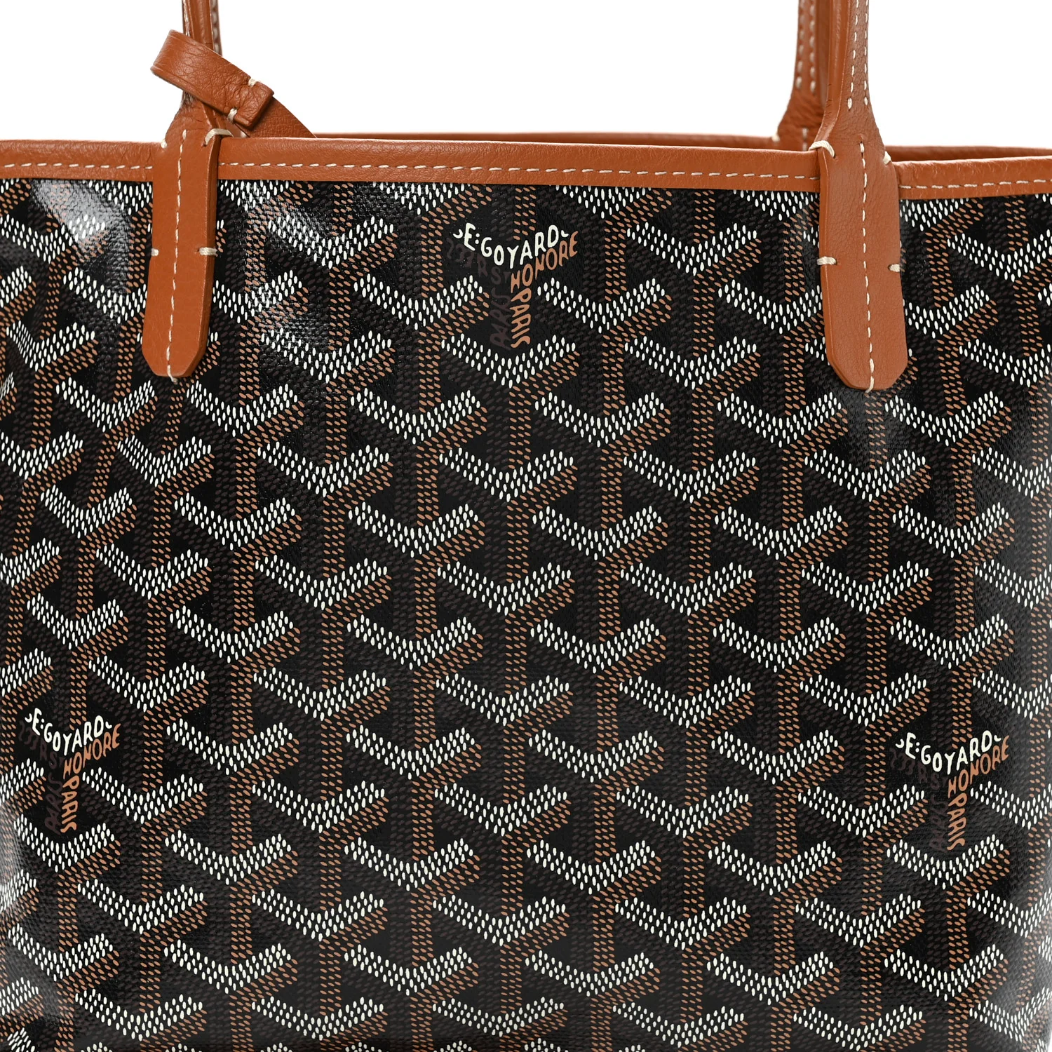 Goyardine Reversible Mini Anjou Black Gold - Image 12