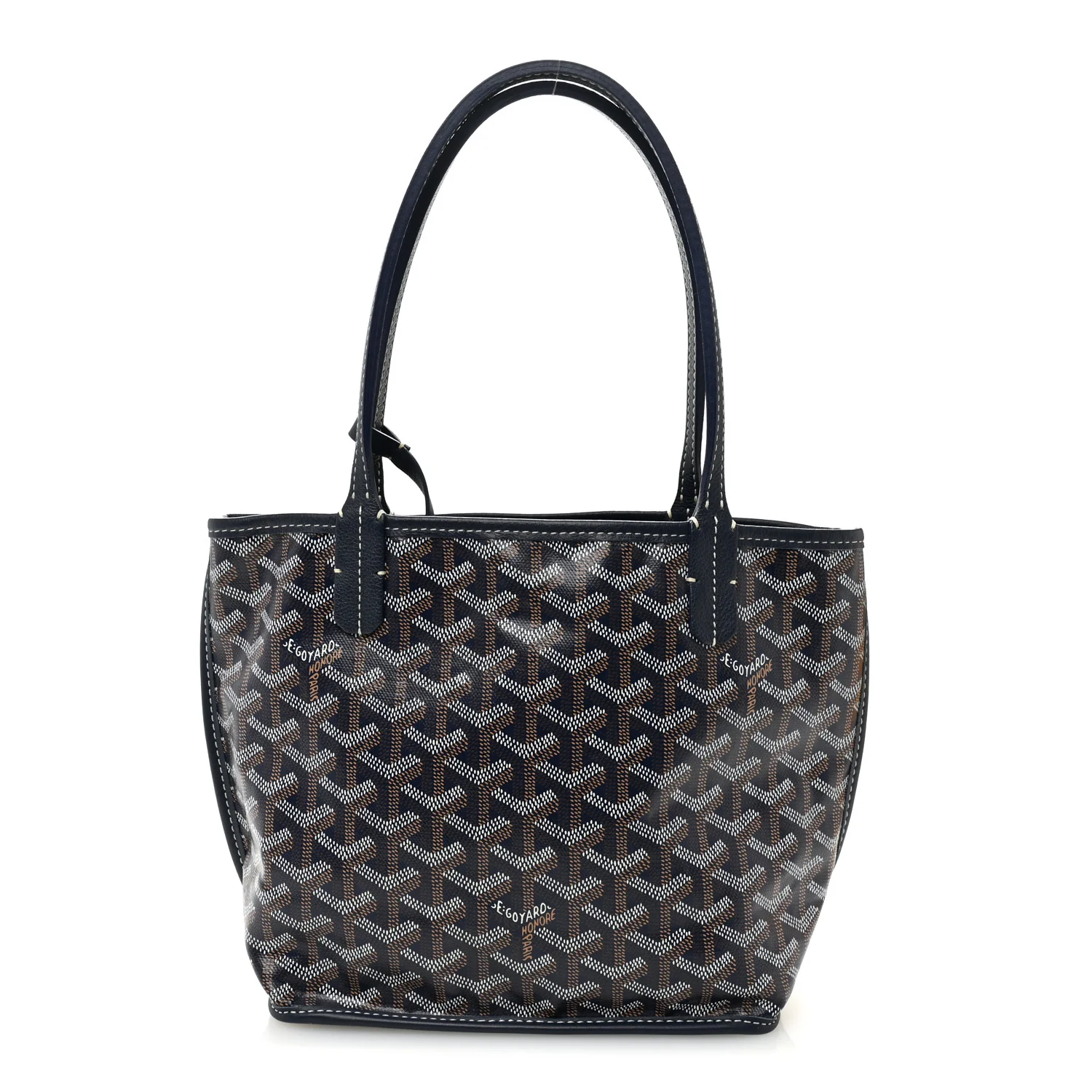 Goyardine Reversible Mini Anjou Navy