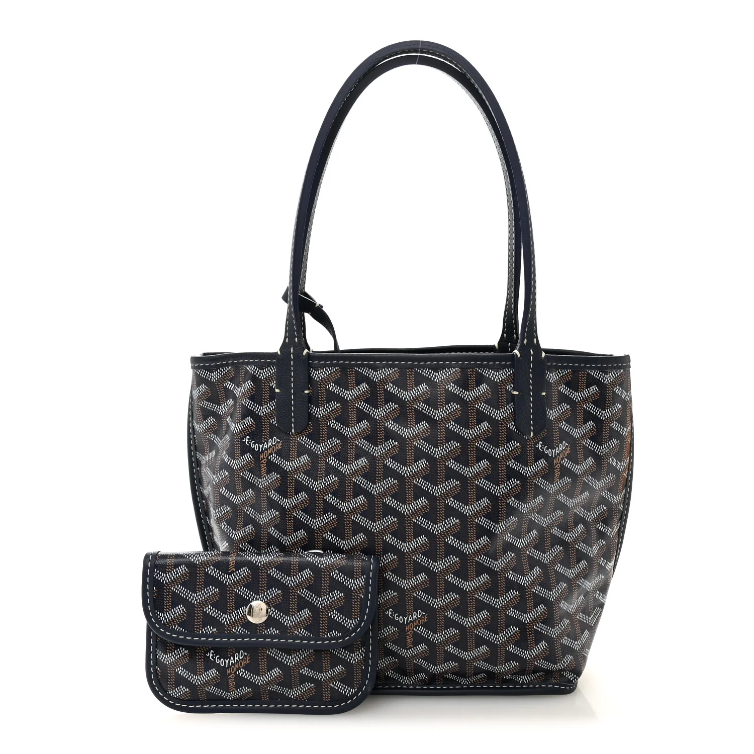 Goyardine Reversible Mini Anjou Navy - Image 4