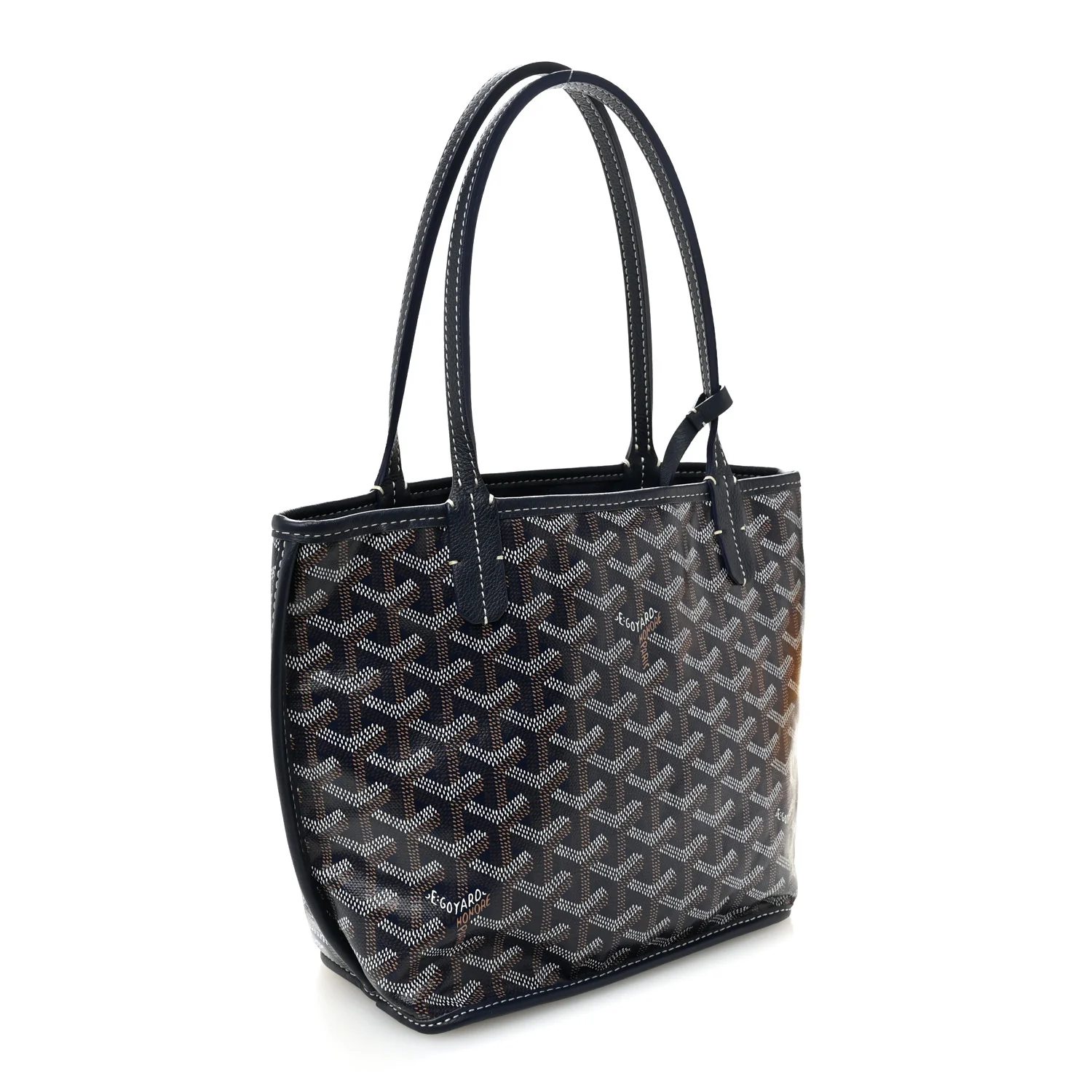 Goyardine Reversible Mini Anjou Navy - Image 5