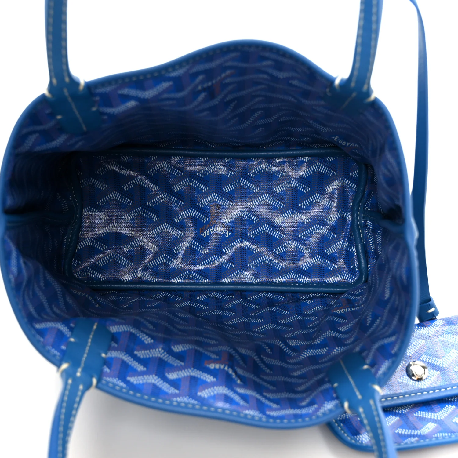 Goyardine Reversible Mini Anjou Sky Blue - Image 10