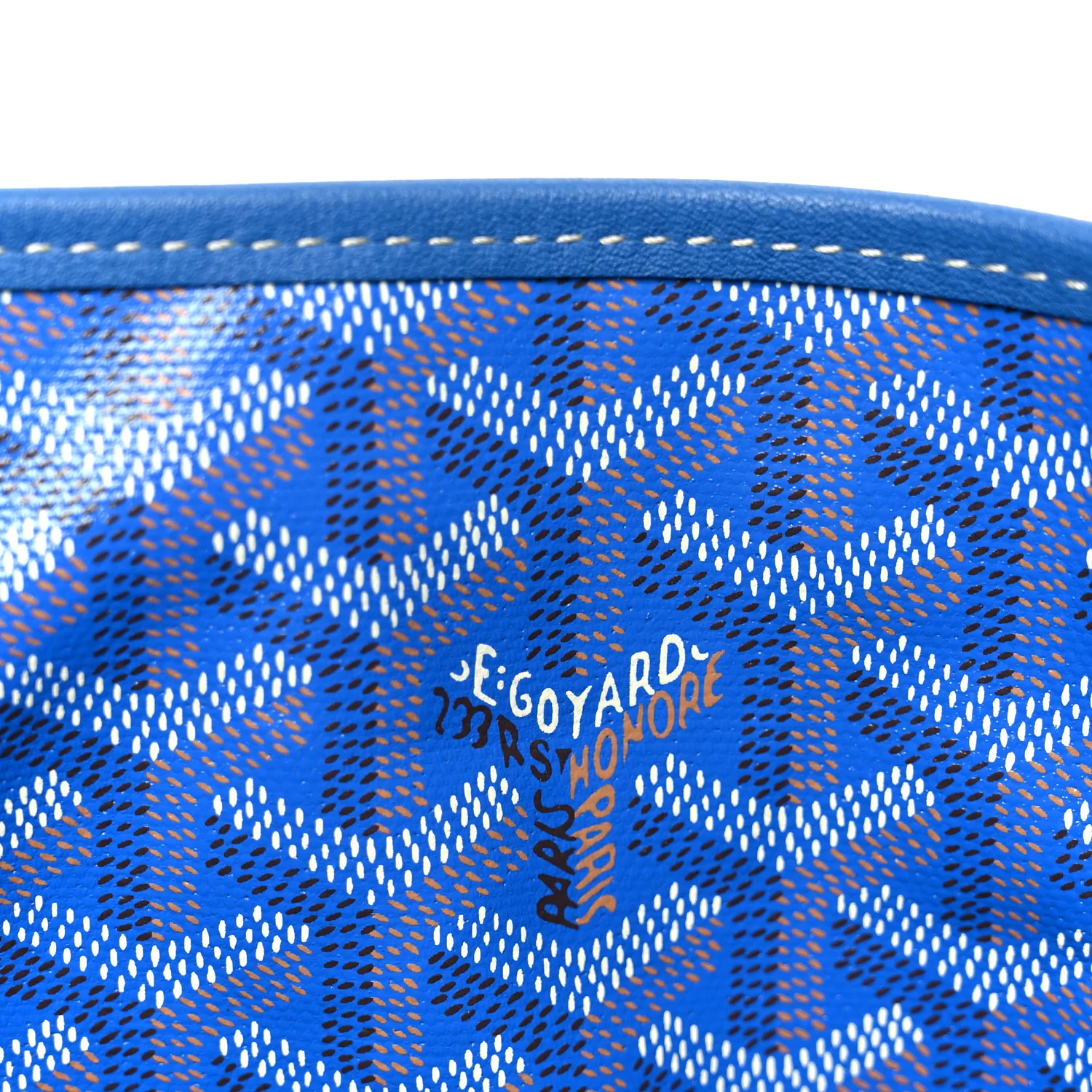 Goyardine Reversible Mini Anjou Sky Blue - Image 12
