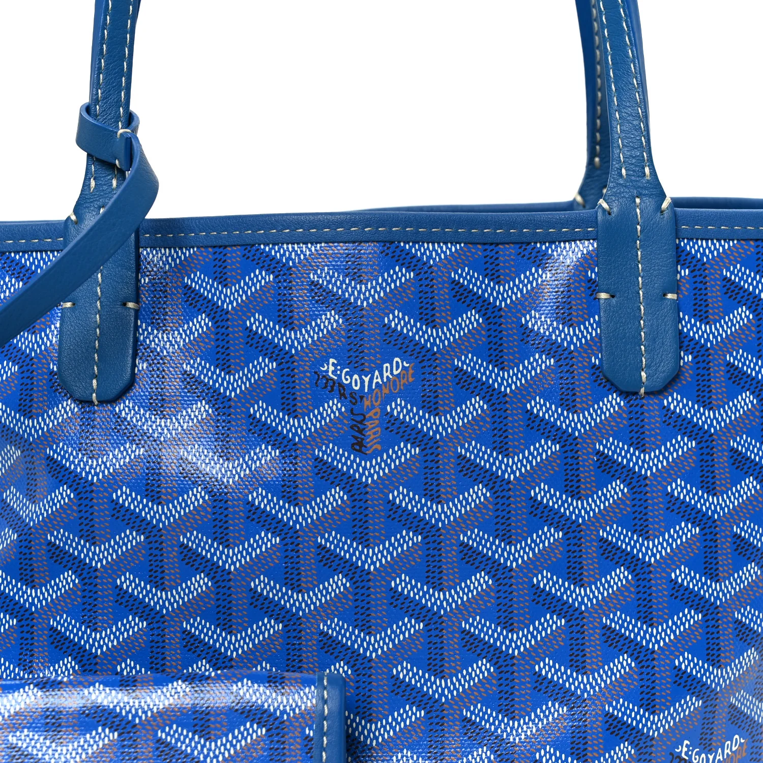 Goyardine Reversible Mini Anjou Sky Blue - Image 15