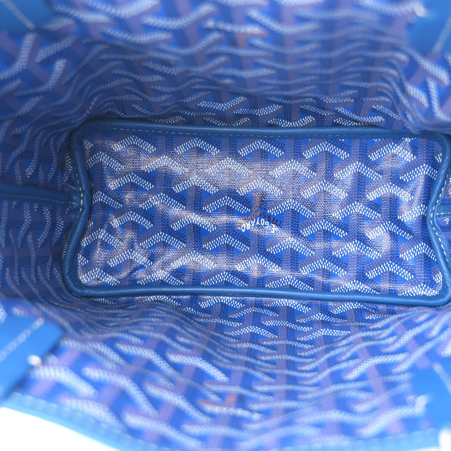 Goyardine Reversible Mini Anjou Sky Blue - Image 10