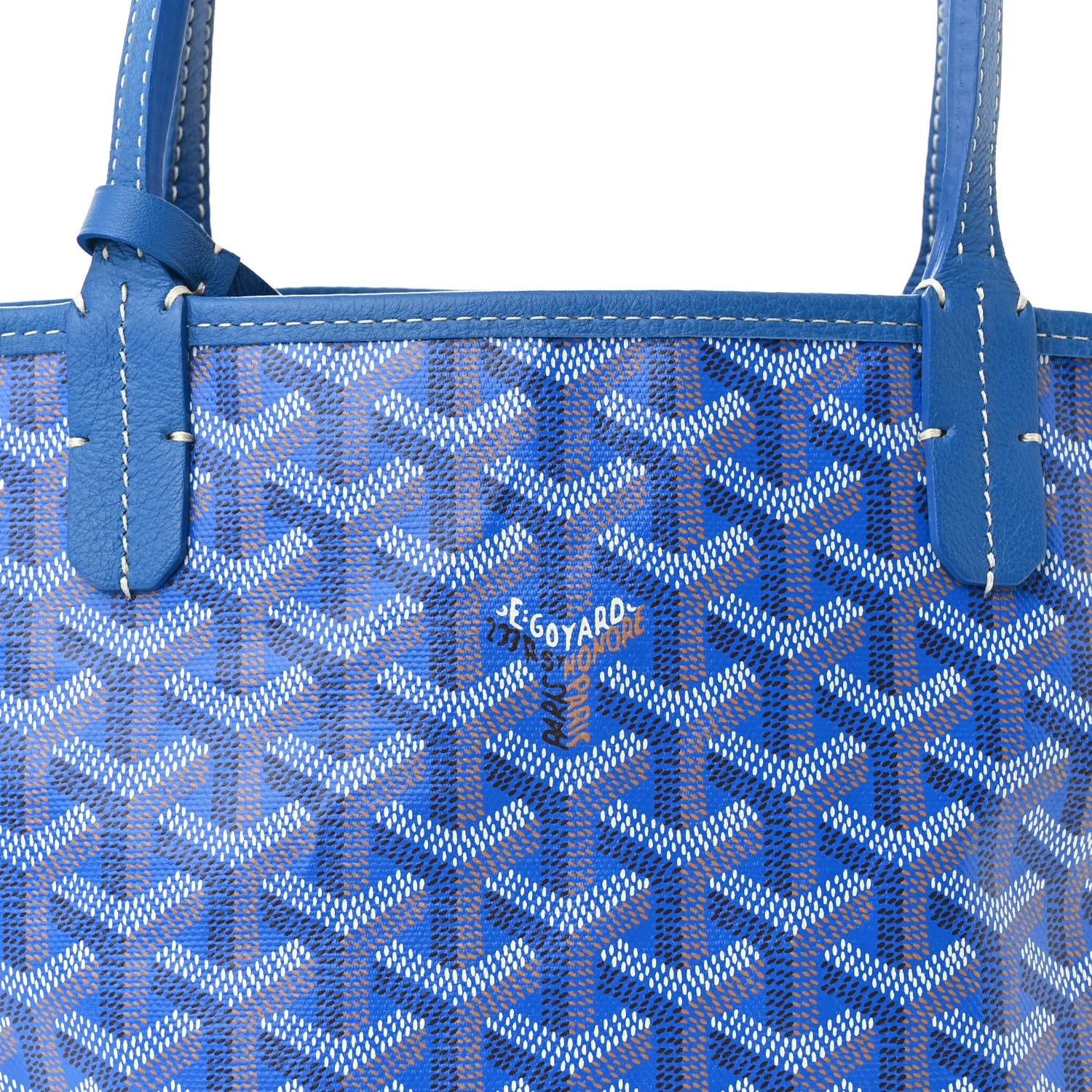 Goyardine Reversible Mini Anjou Sky Blue - Image 14
