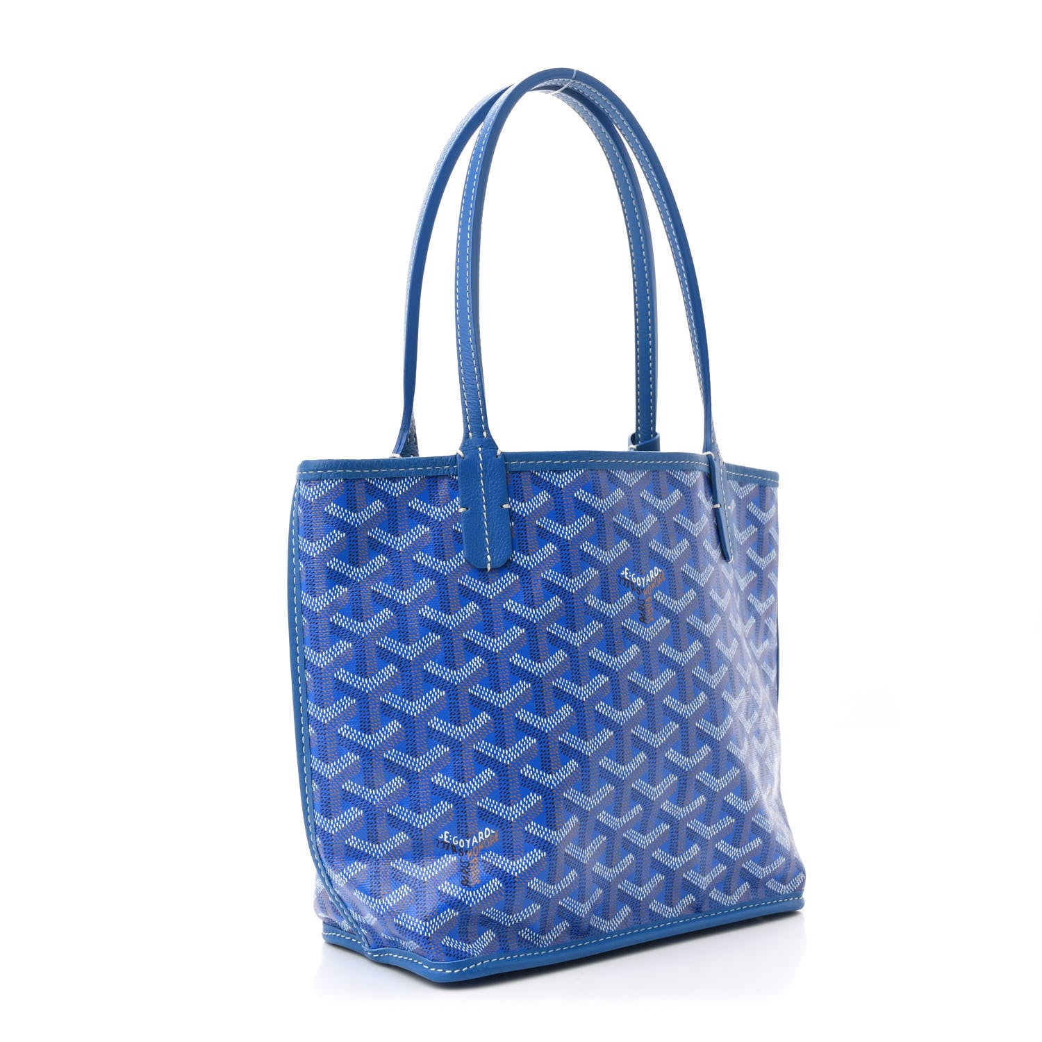 Goyardine Reversible Mini Anjou Sky Blue - Image 5