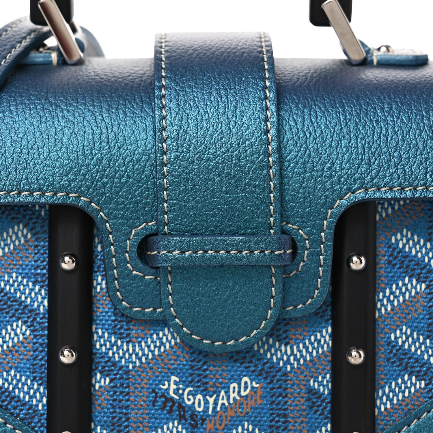 Iridescent Goyardine Structure Nano Saigon Pearly Blue - Image 7