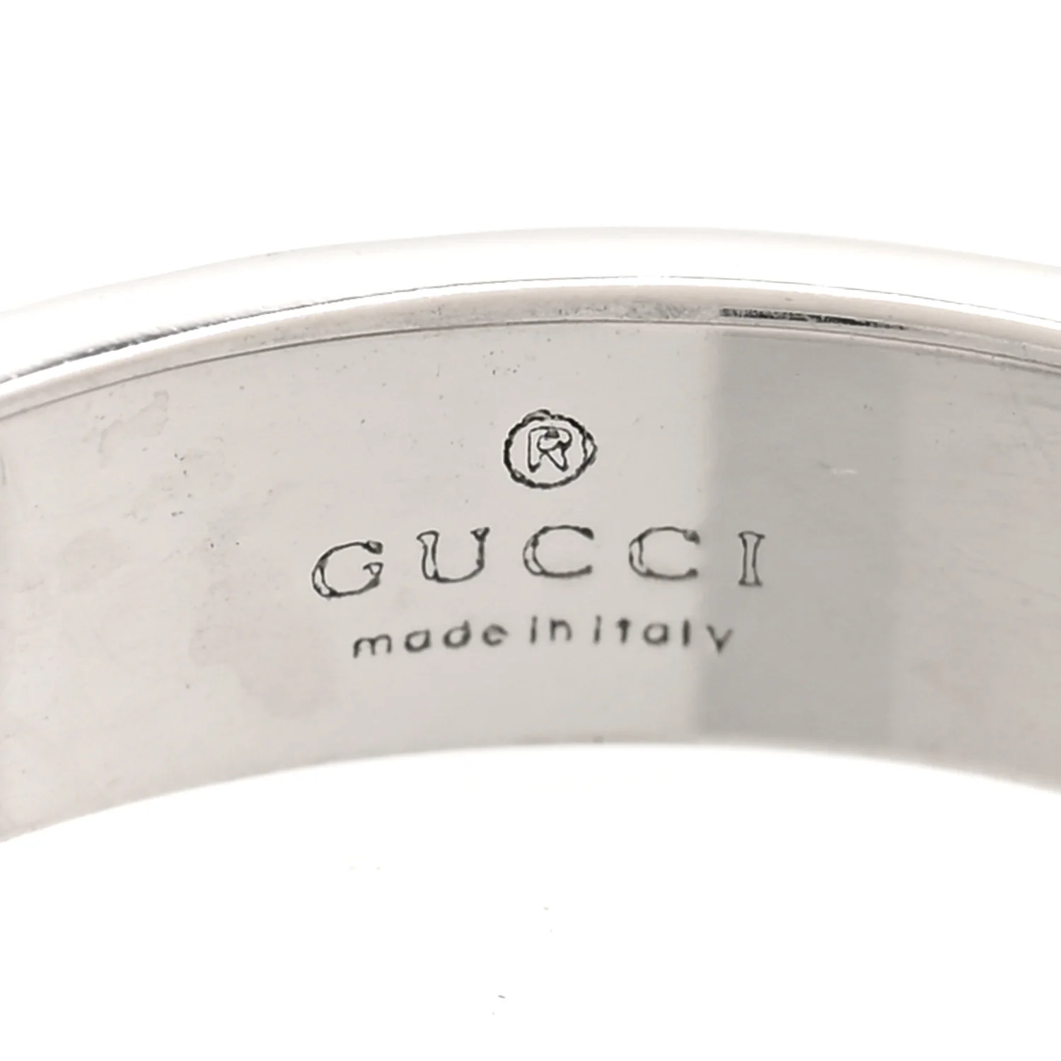 18K White Gold 4mm Icon Thin Band Ring 52 6 - Image 4