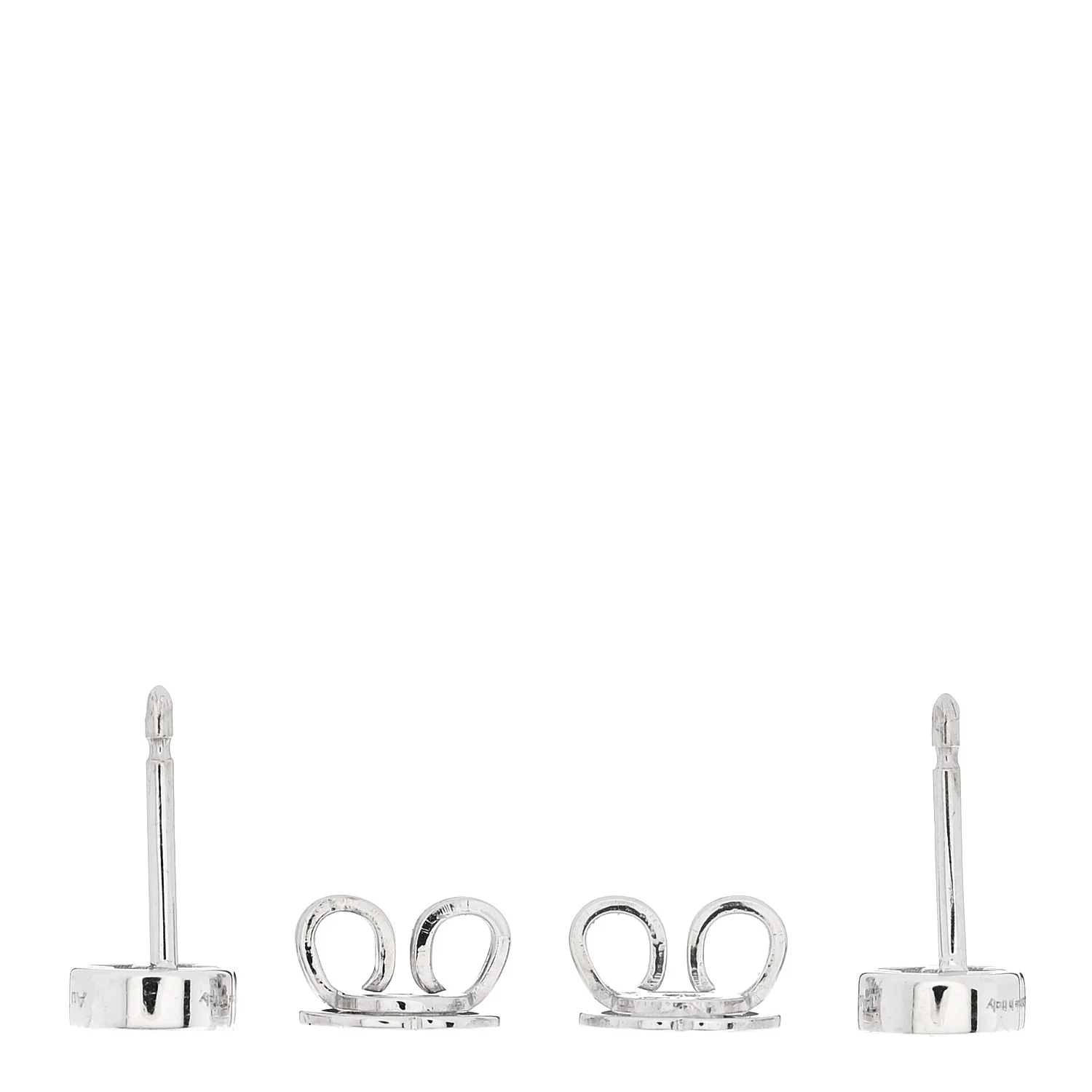 18K White Gold Interlocking G Stud Earrings - Image 3