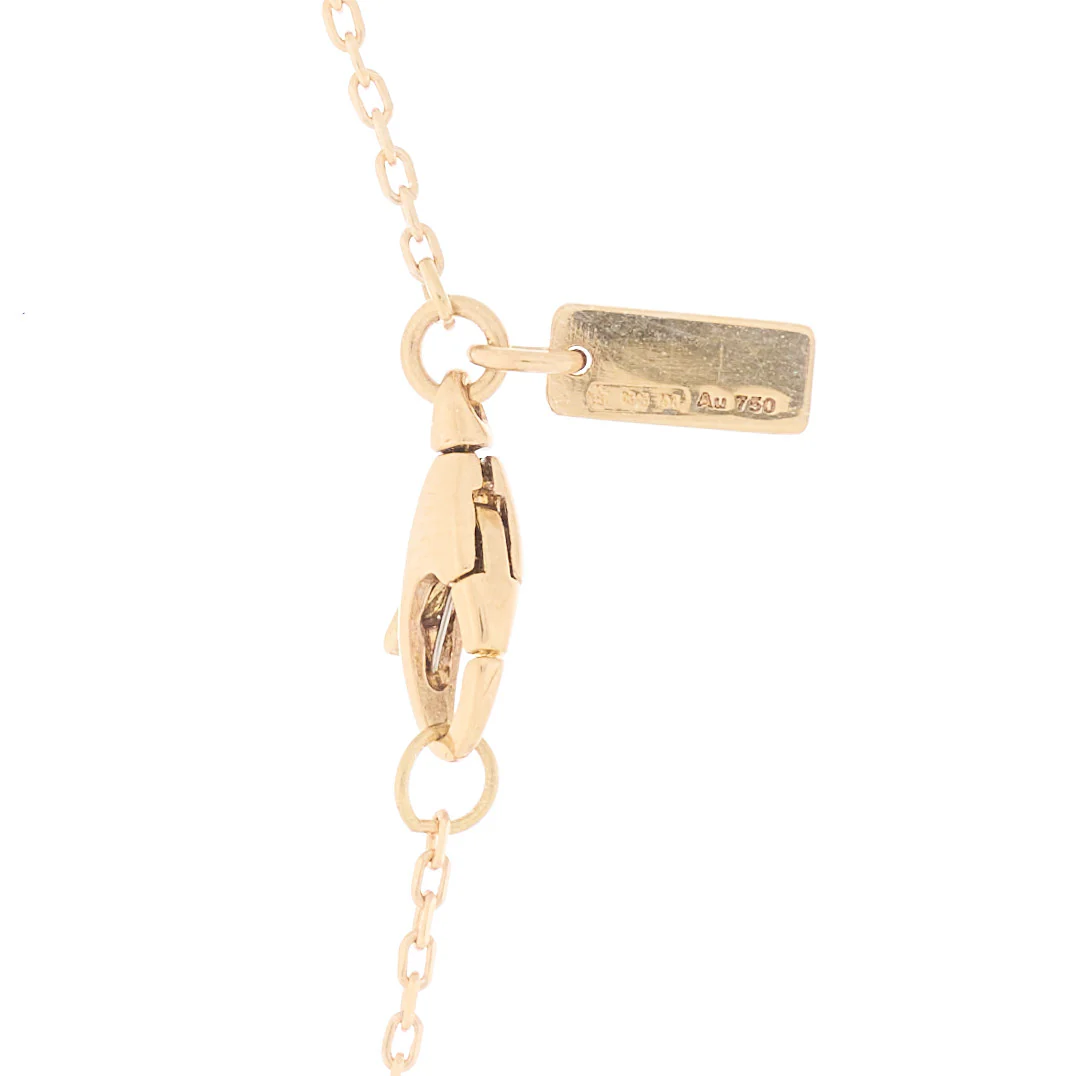 18K Yellow Gold Diamantissima Heart Pendant Necklace - Image 4