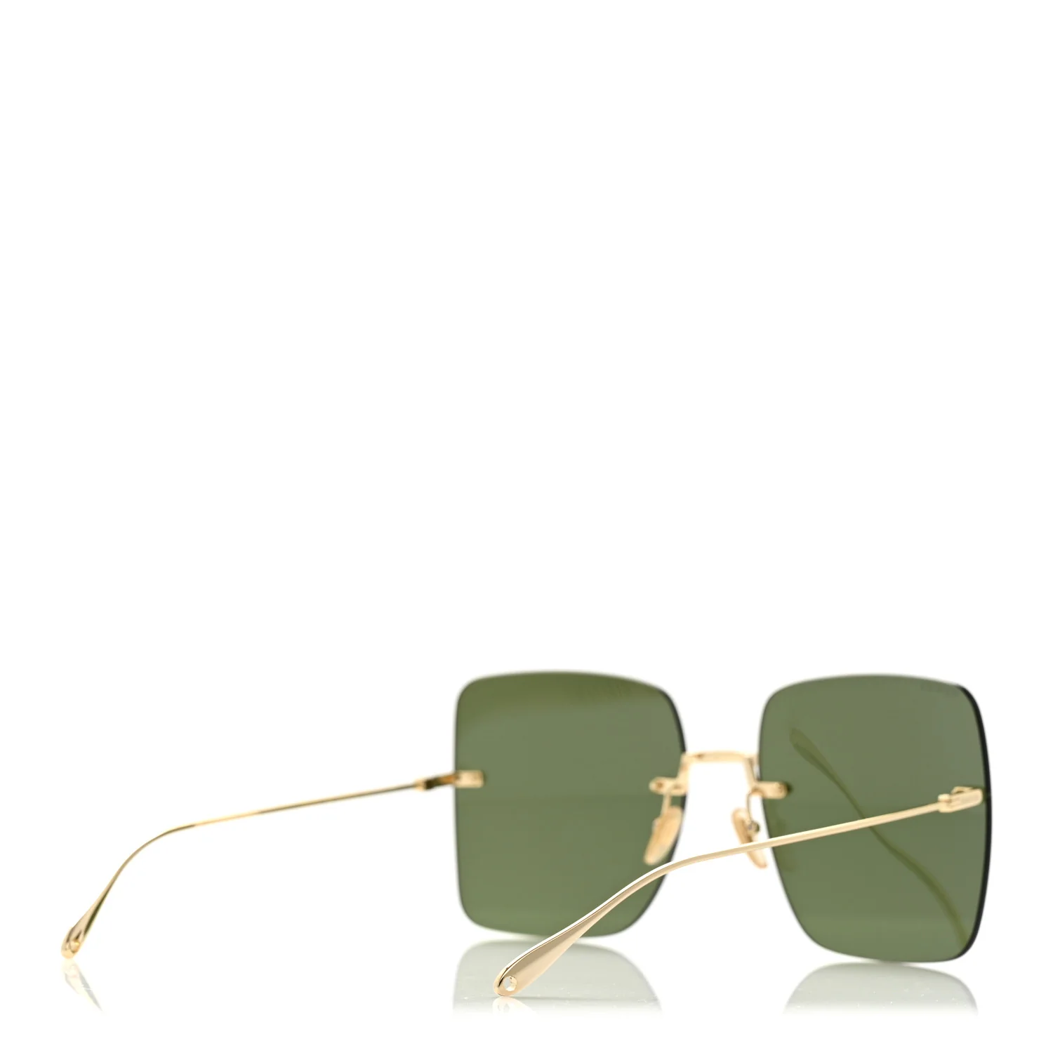Acetate Detachable Charm Square Frame Sunglasses GG1147S Green - Image 4