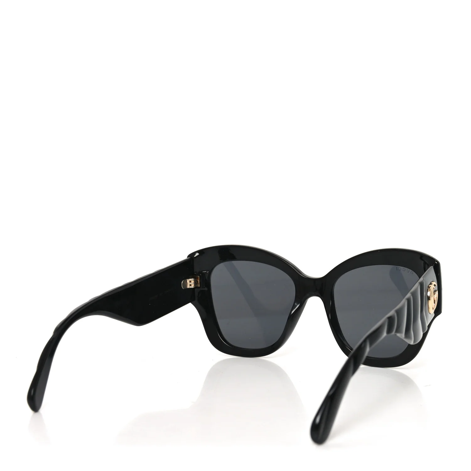 Acetate GG Butterfly Sunglasses GG0808S Black - Image 4