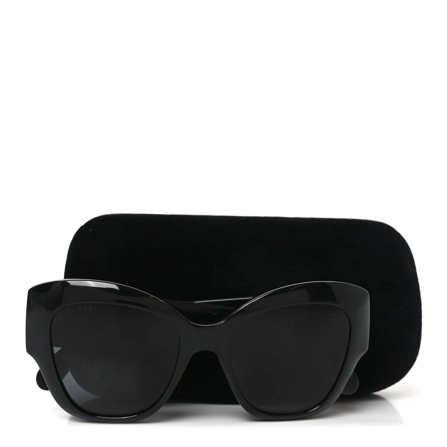 Acetate GG Butterfly Sunglasses GG0808S Black - Image 7