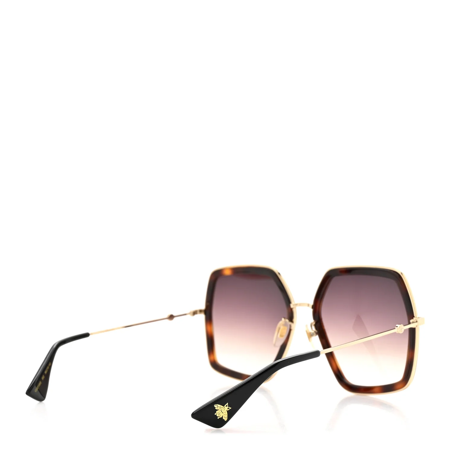 Acetate Oversize Square Frame GG0106S Sunglasses Tortoise - Image 4
