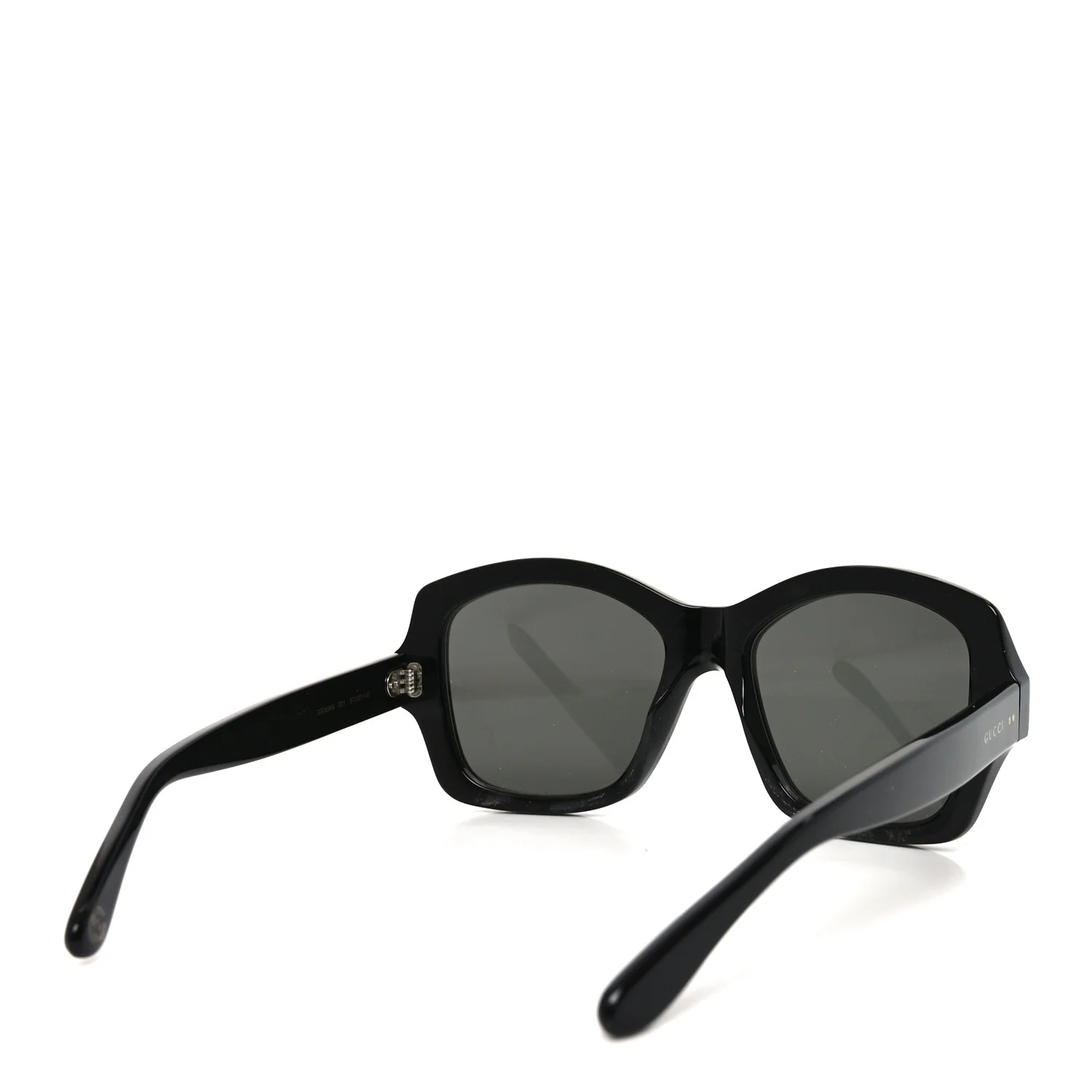 Acetate Rectangle Frame Sunglasses GG0624S Black - Image 4