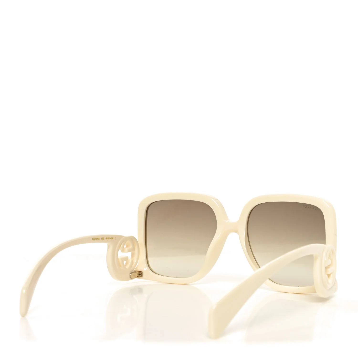 Acetate Rectangle Frame Sunglasses GG1326S White - Image 4