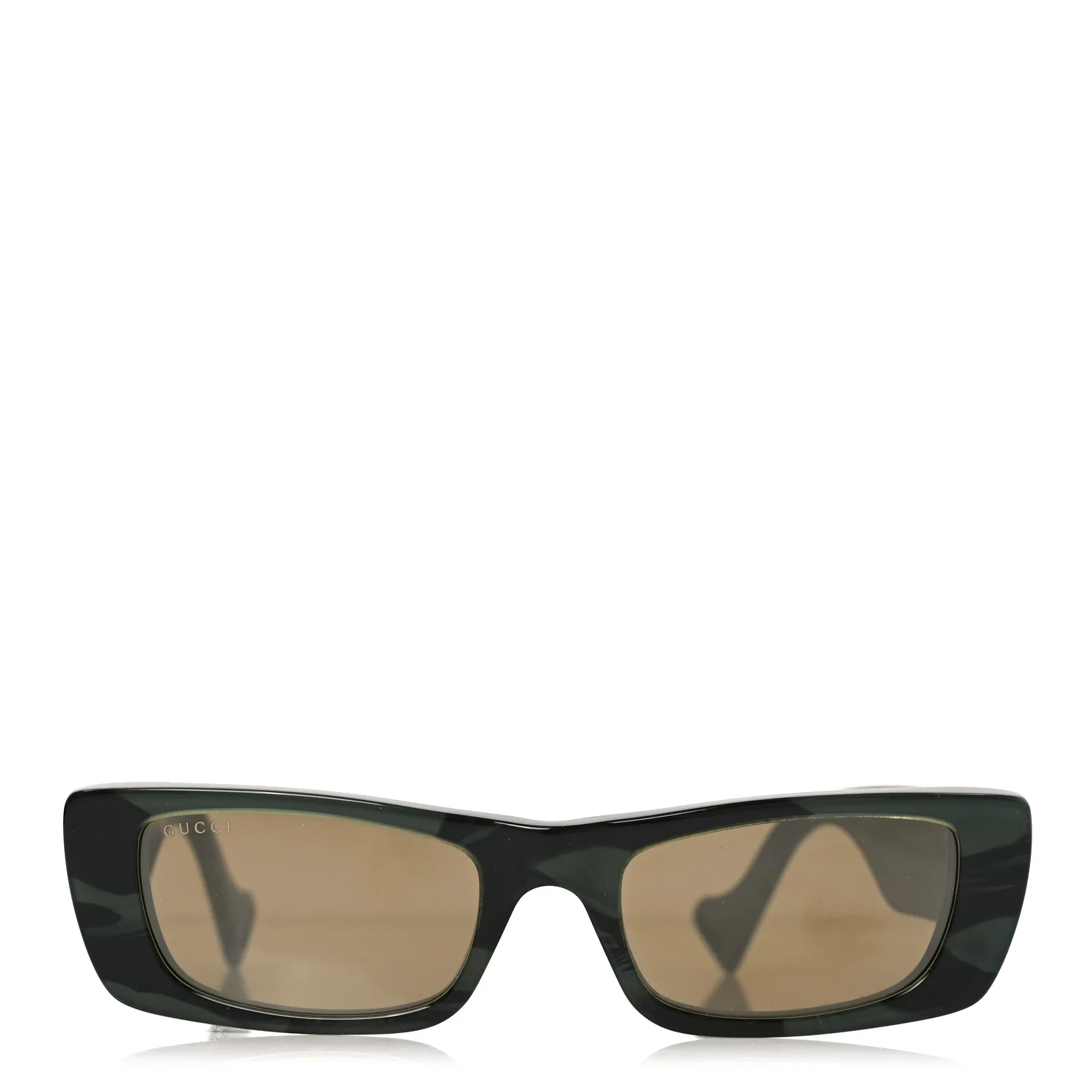 Acetate Rectangular GG0516S Sunglasses Green Bronze - Image 2