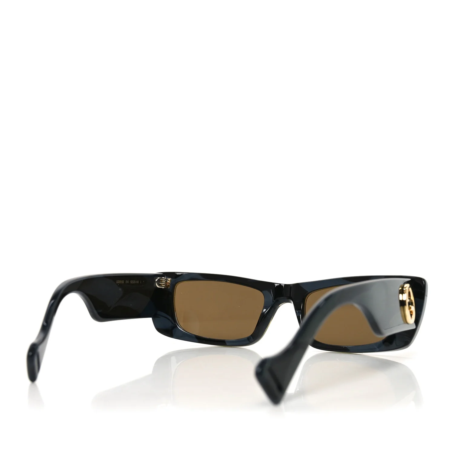 Acetate Rectangular GG0516S Sunglasses Green Bronze - Image 4