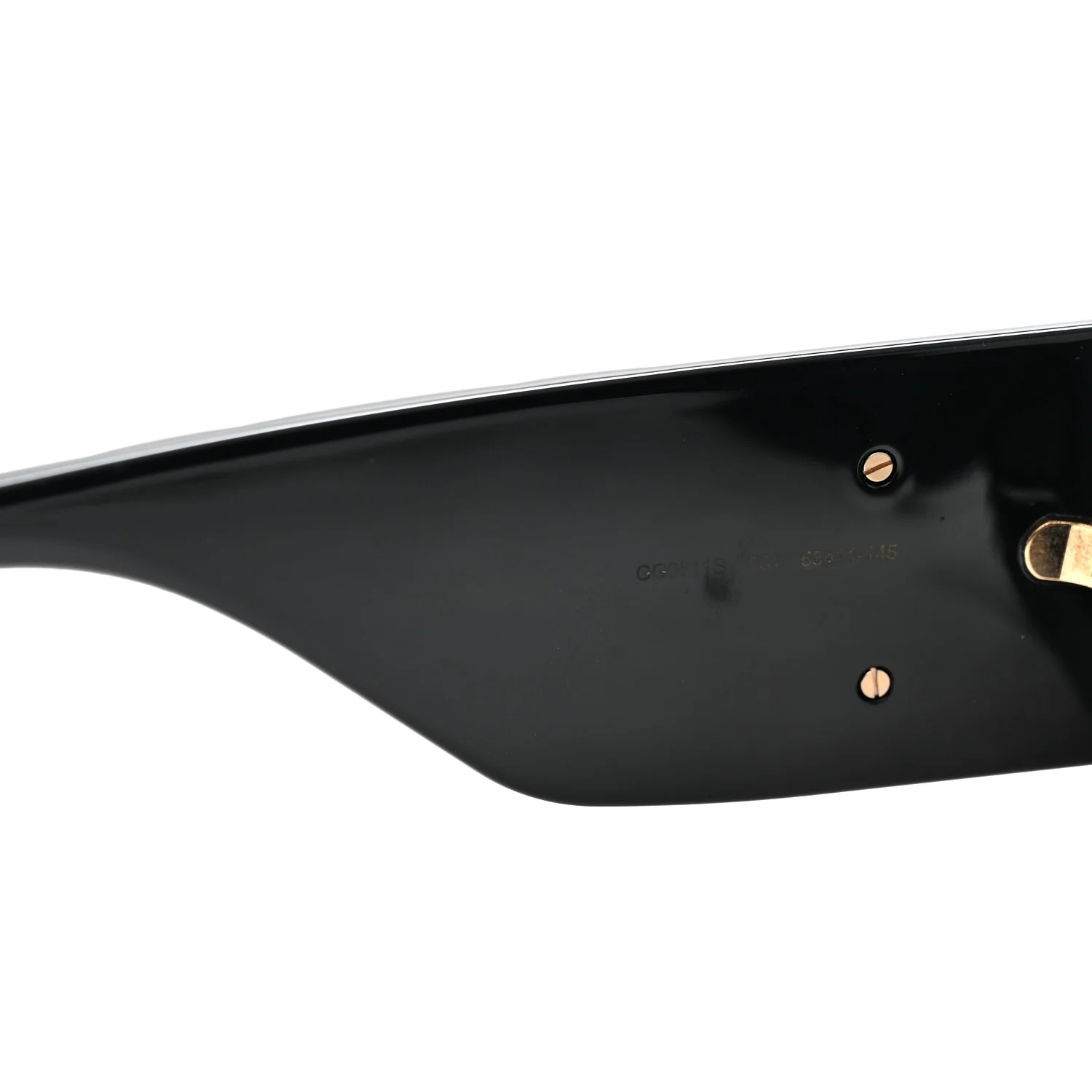Acetate Rectangular Sunglasses GG0811S Black - Image 6