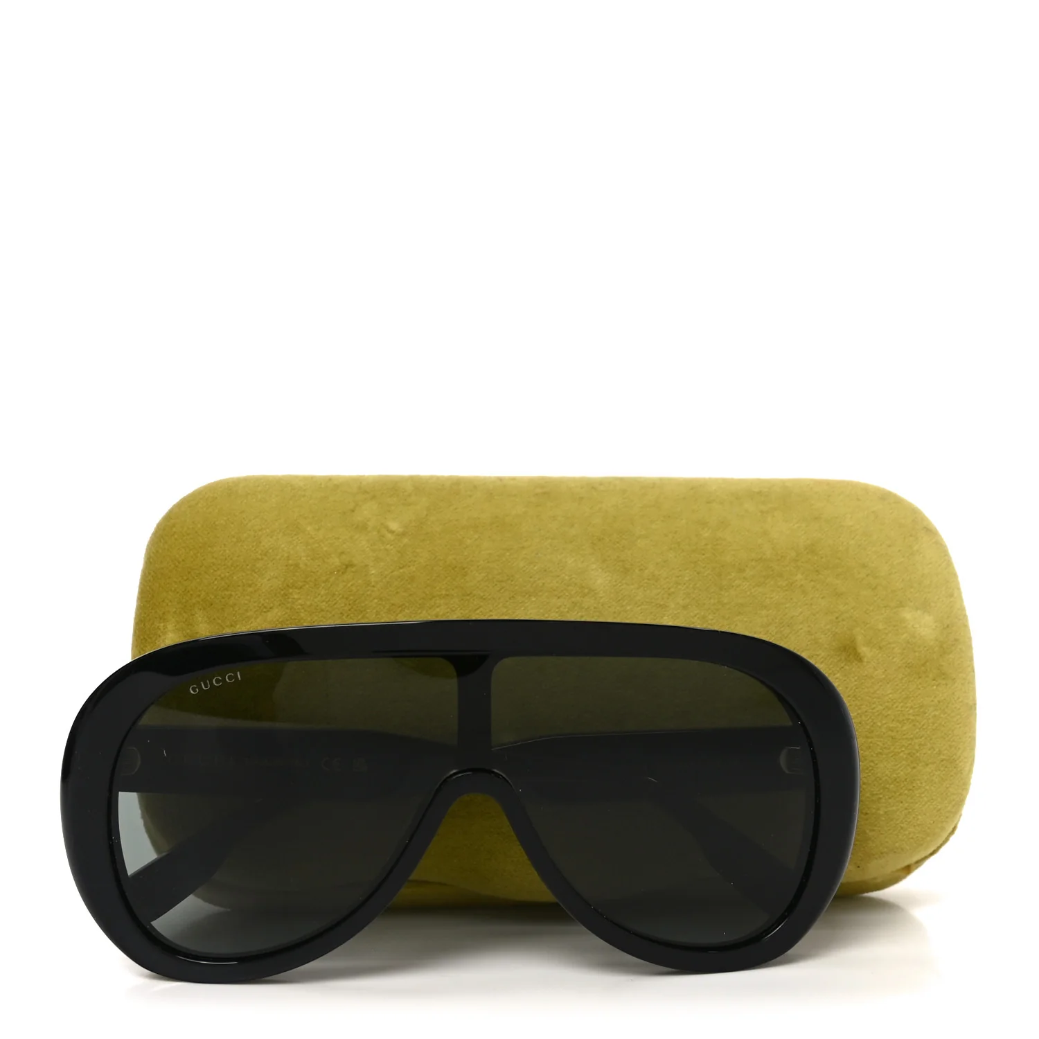 Acetate Shield Sunglasses GG1370S Black - Image 7