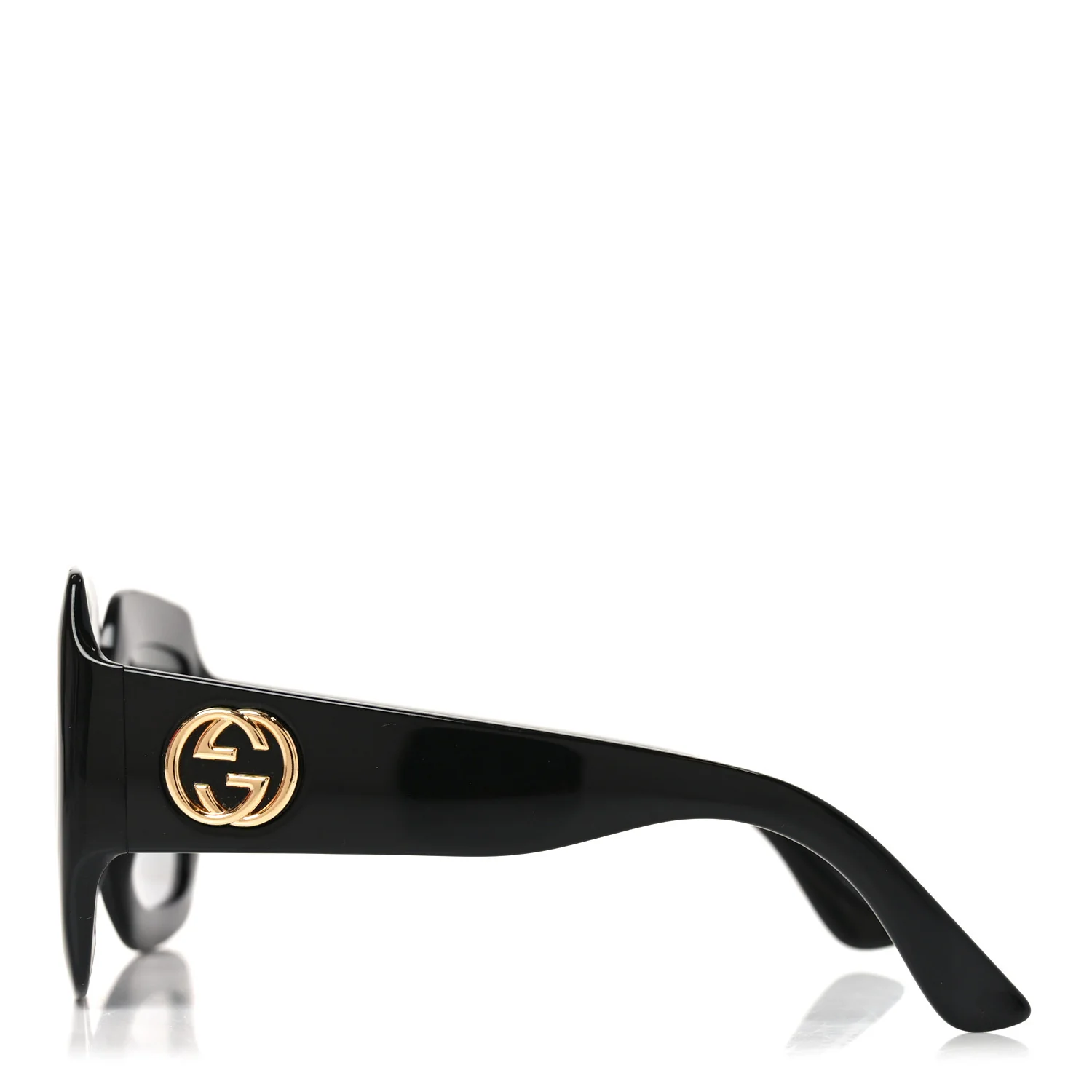 Acetate Square Frame Sunglasses GG0053S Black - Image 3