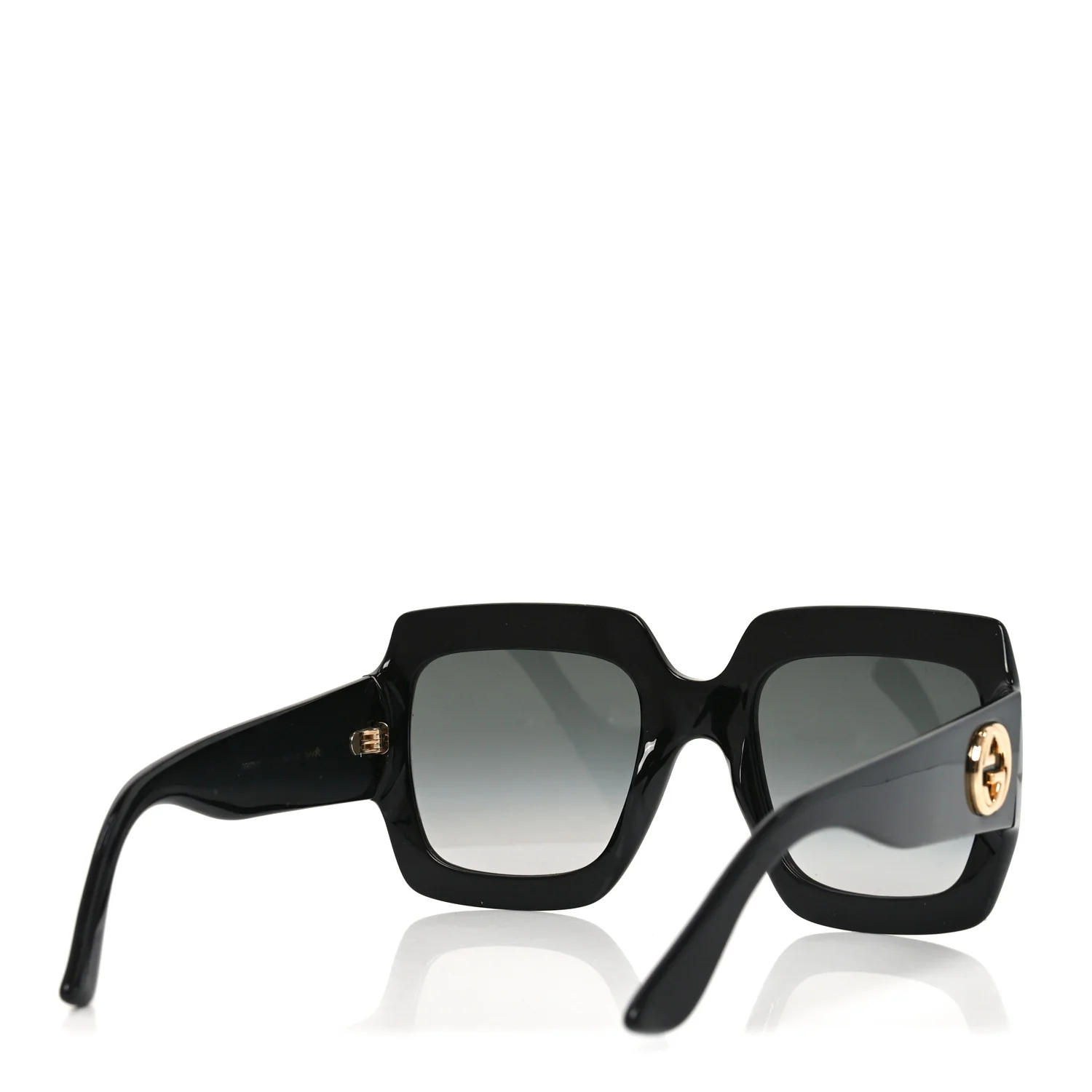Acetate Square Frame Sunglasses GG0053S Black - Image 4