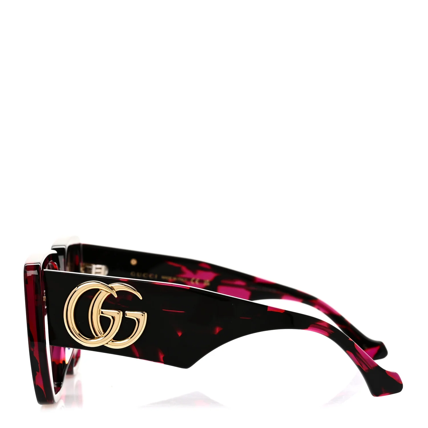 Acetate Square Frame Sunglasses GG0956S Black Pink - Image 3