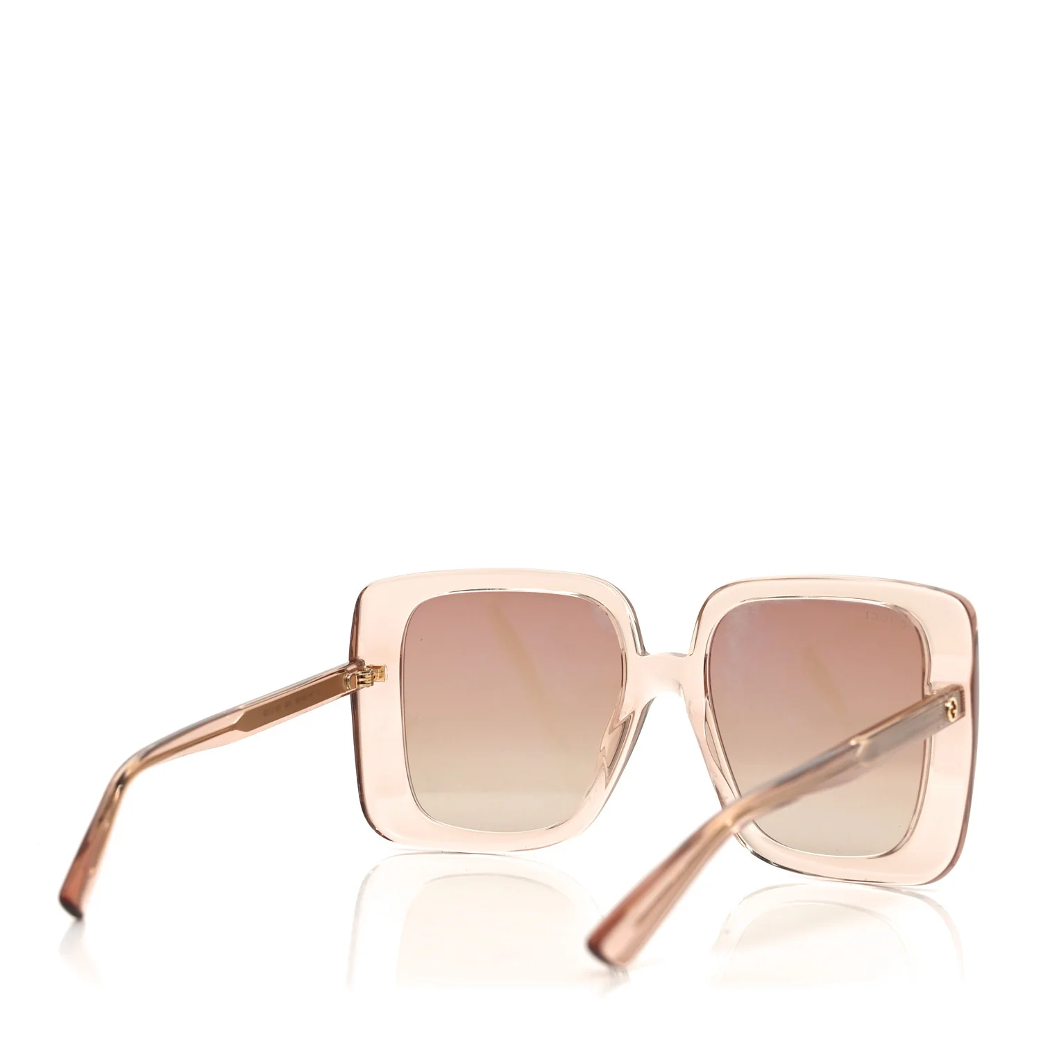Acetate Square Frame Sunglasses GG1314S Beige - Image 4
